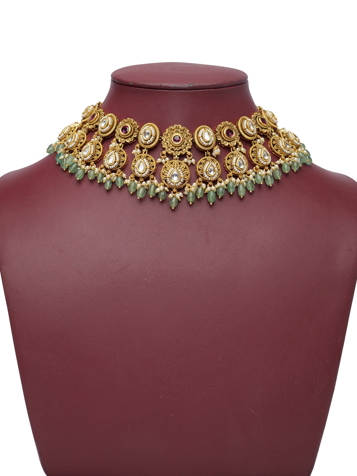 Nithya Kundan Necklace Set in Multi
