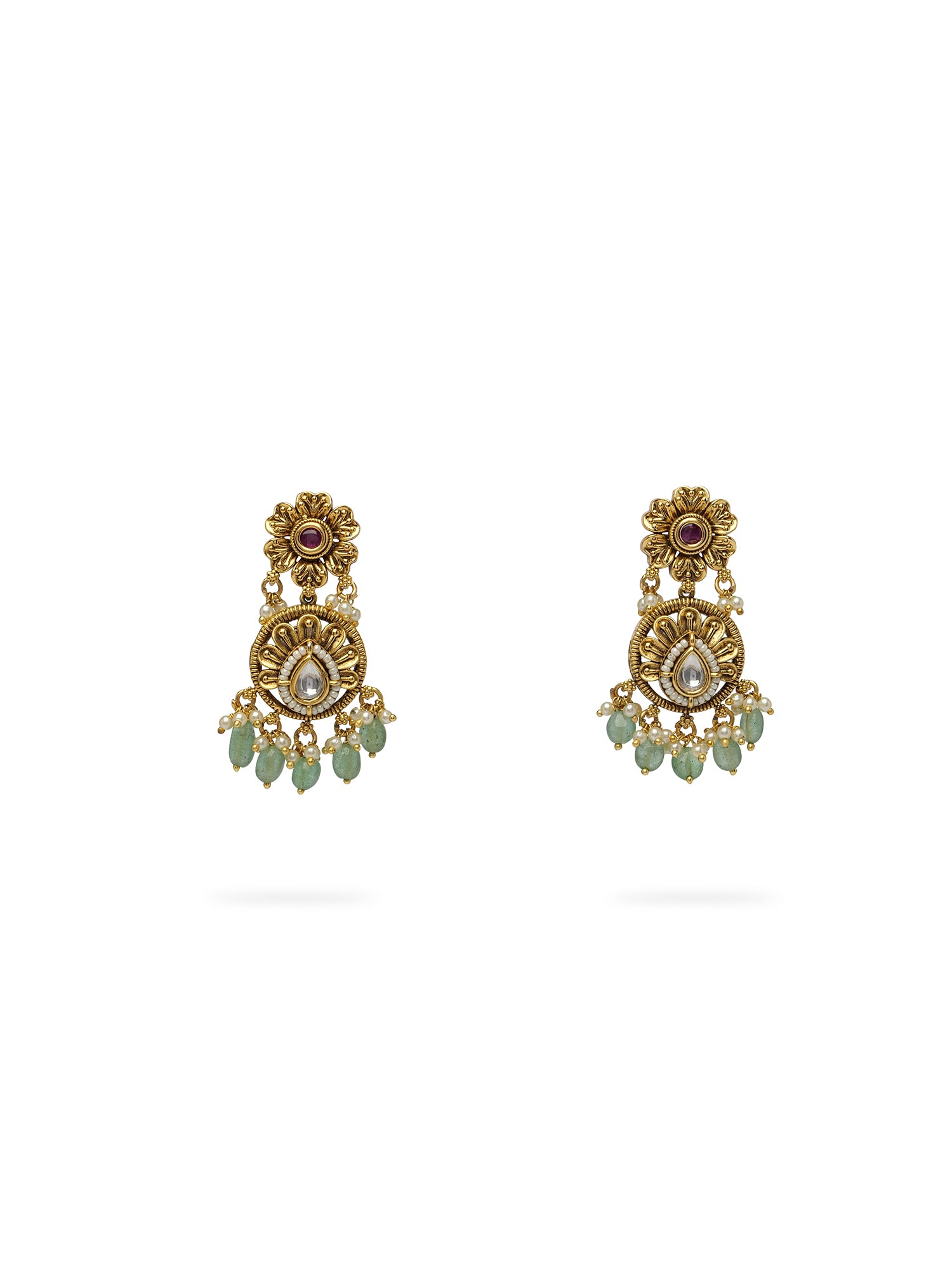 Nithya Kundan Necklace Set in Multi