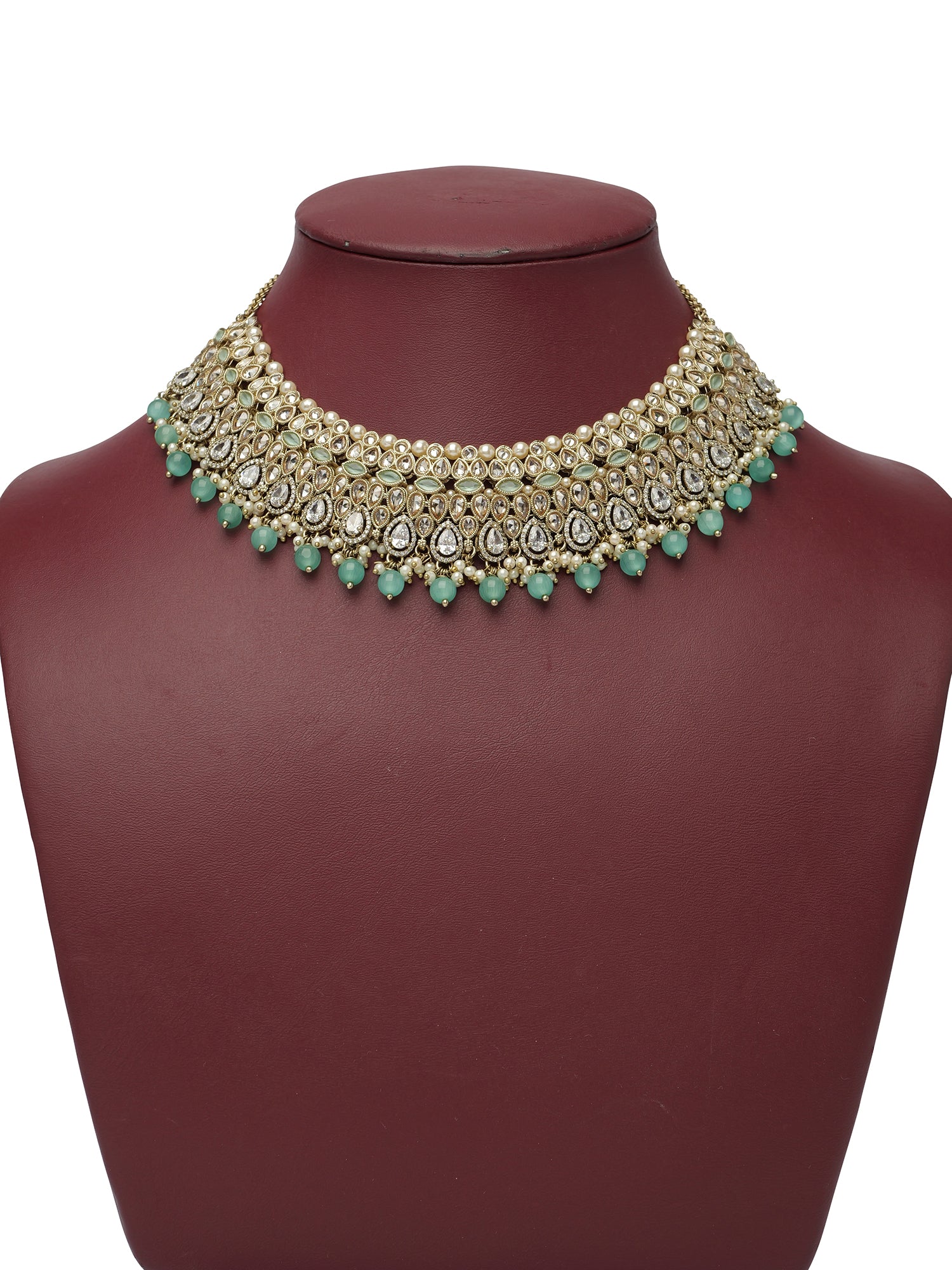 Nivedi Necklace Set in Light Blue
