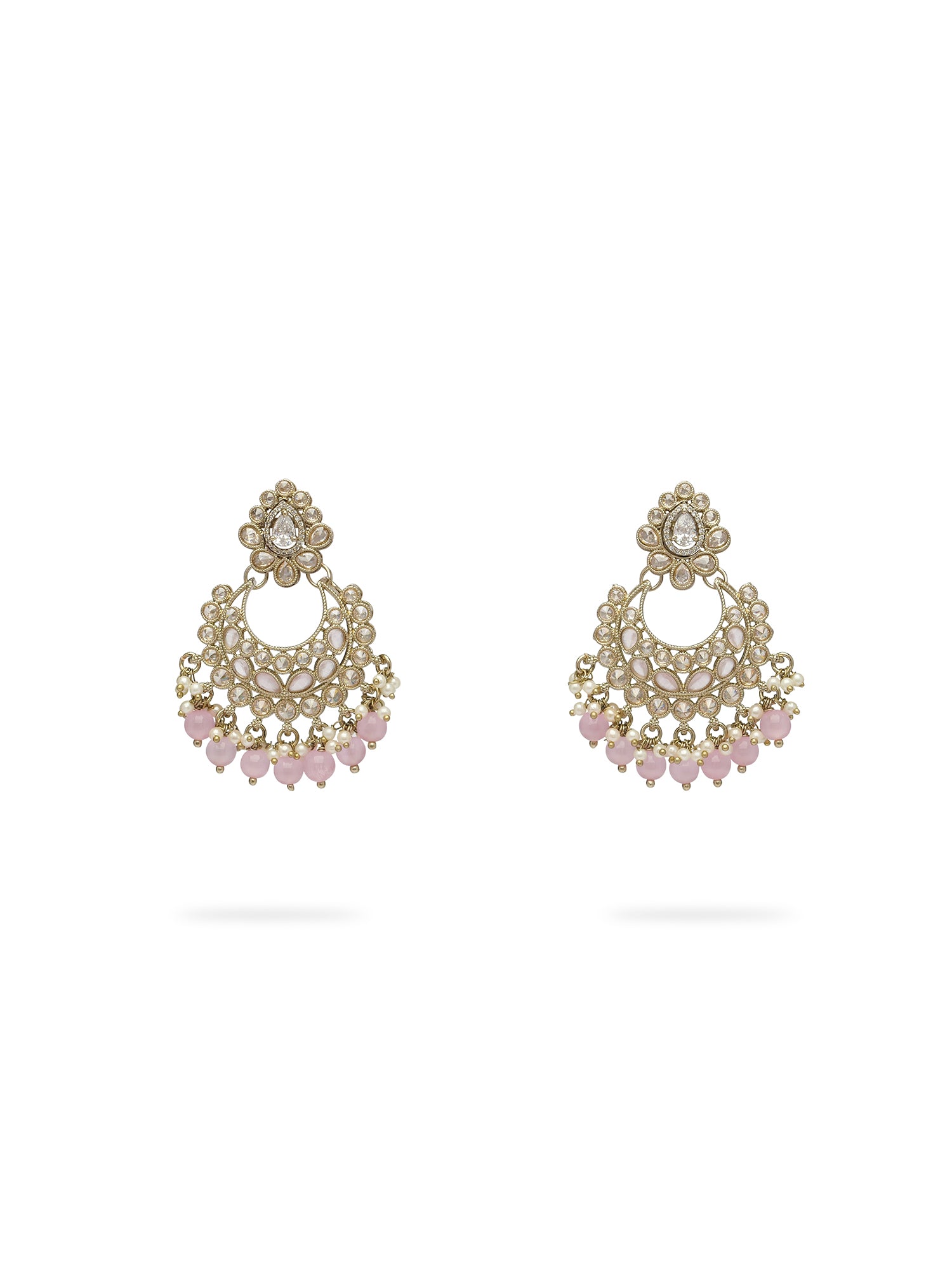 Nivedi Necklace Set in Light Pink