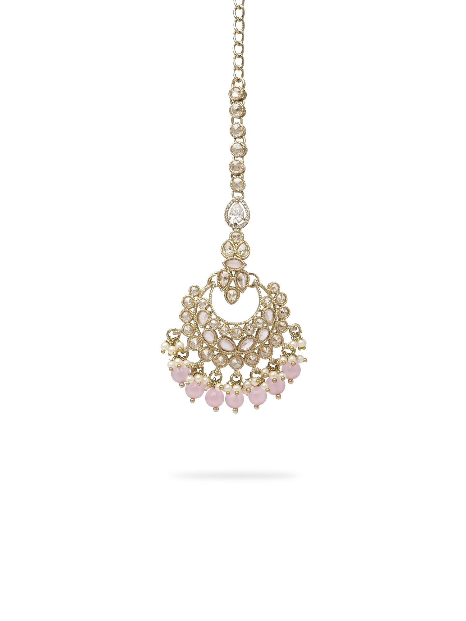 Nivedi Necklace Set in Light Pink