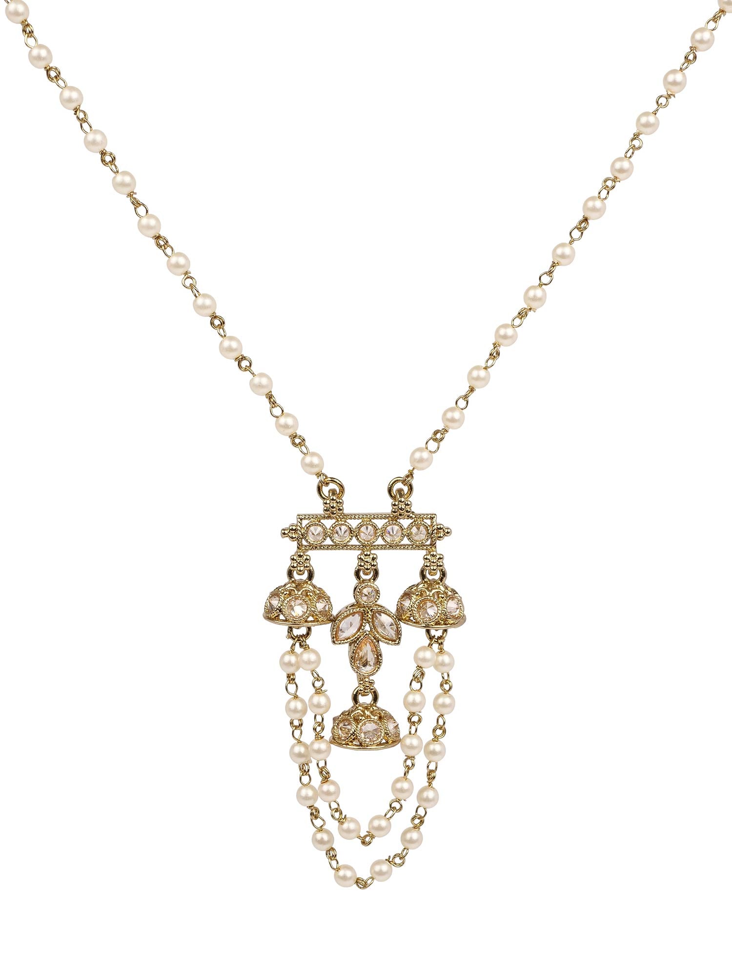 Noor Necklace in Pearl and Antique Gold