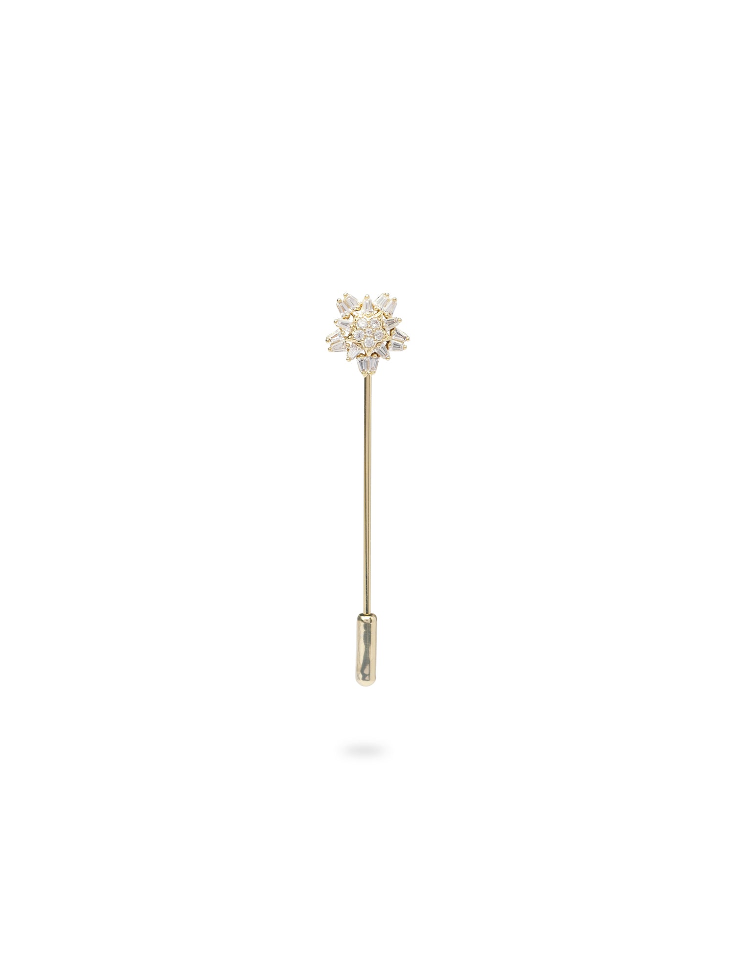 Noora Scarf Pin in White and Gold