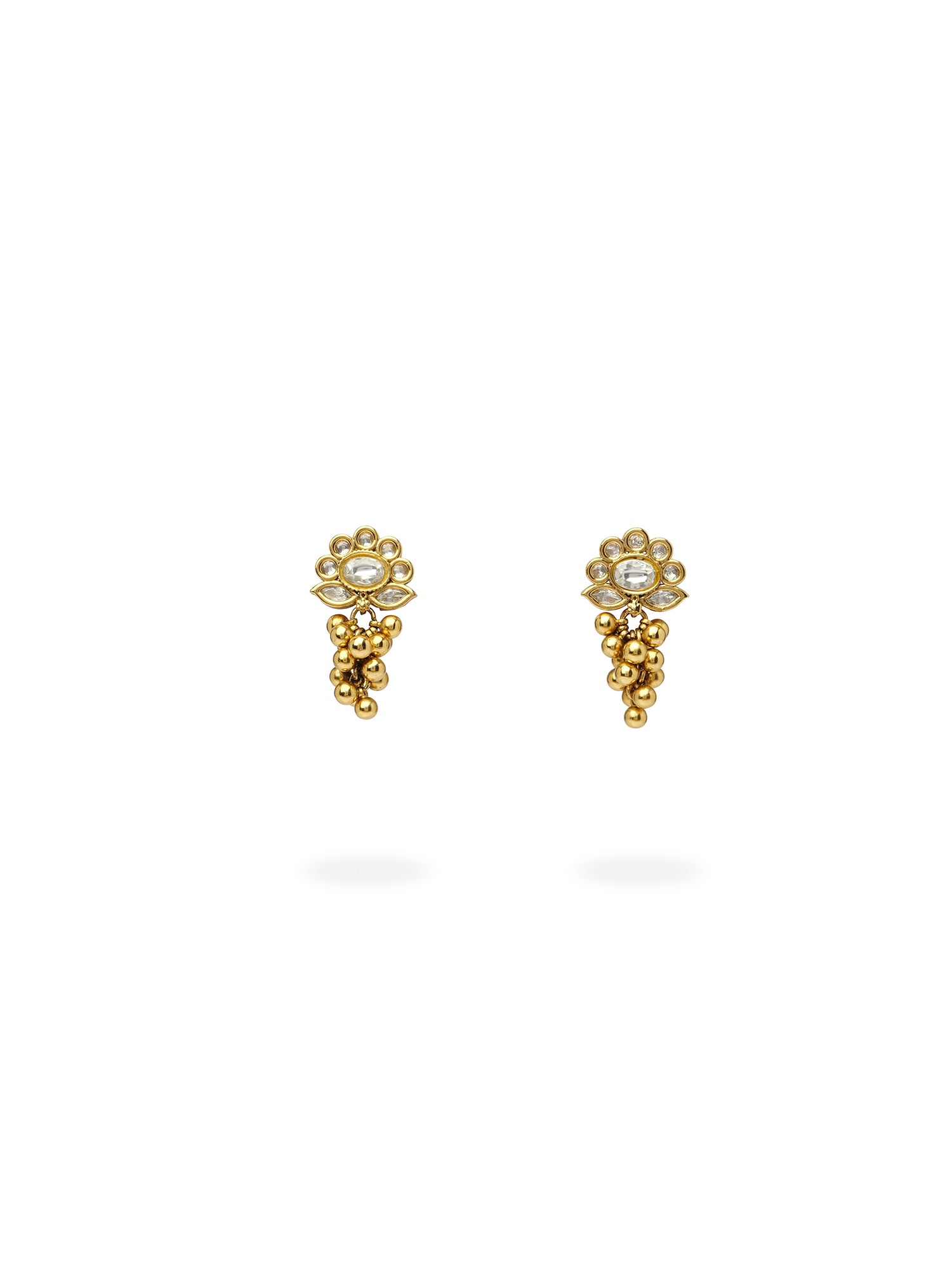 Noori Gold Bead Cluster Earrings
