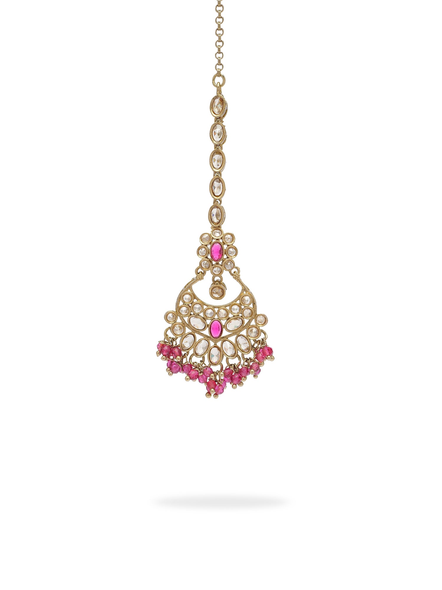 Noreen Maang Tikka in Hot Pink