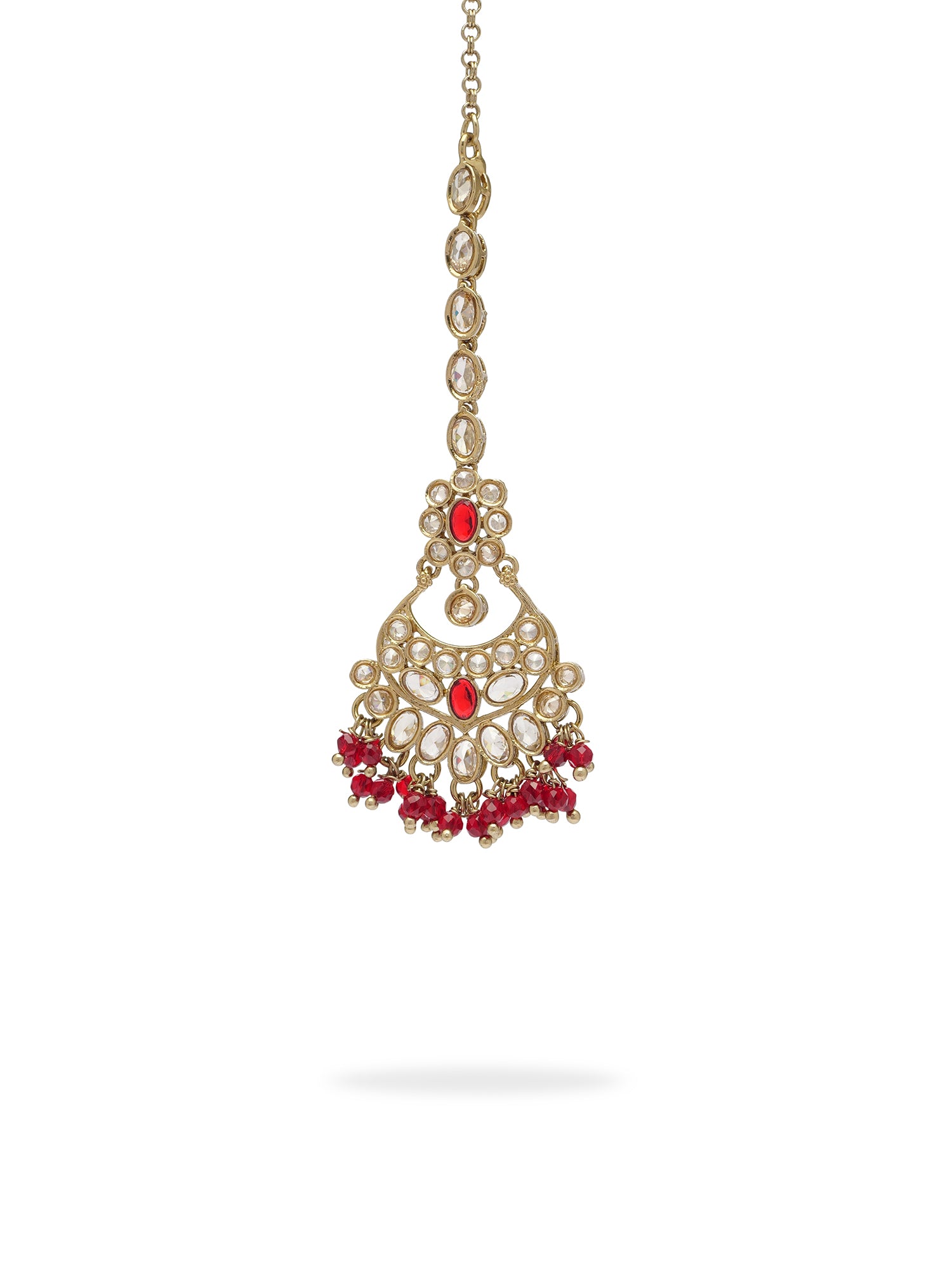 Noreen Maang Tikka in Maroon