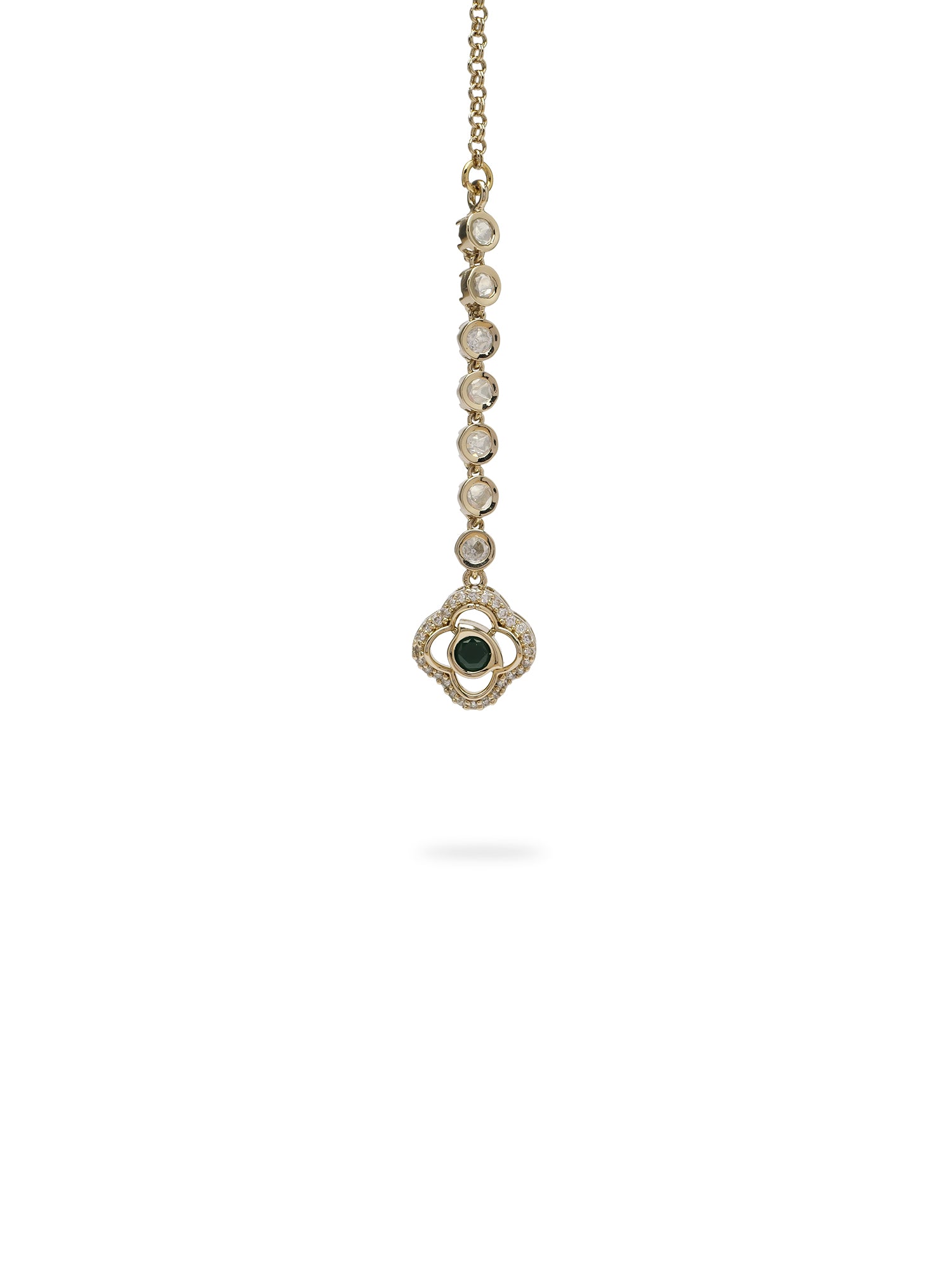 Nosheen Kundan Necklace Set in Green
