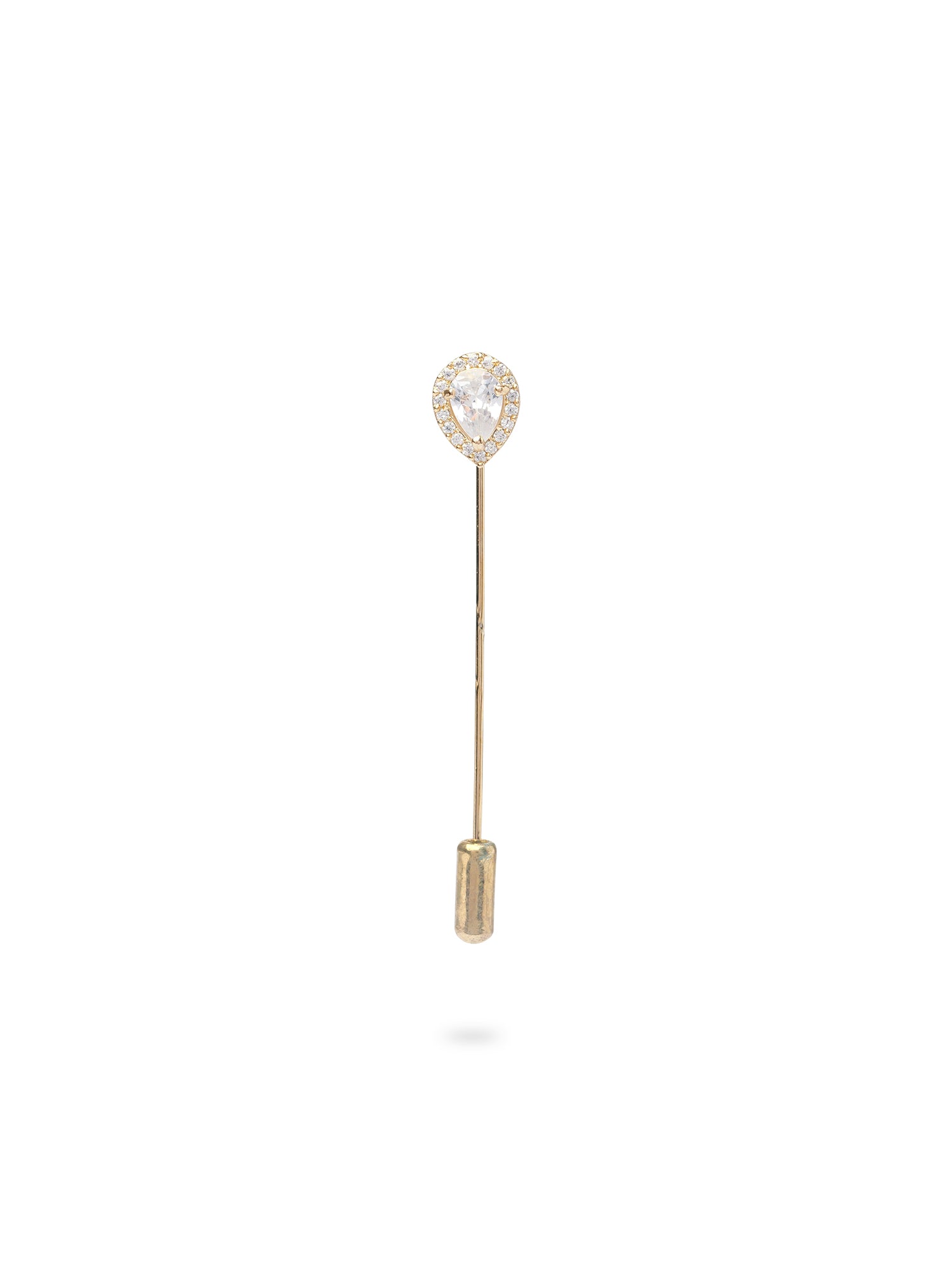 Nova Scarf Pin in White