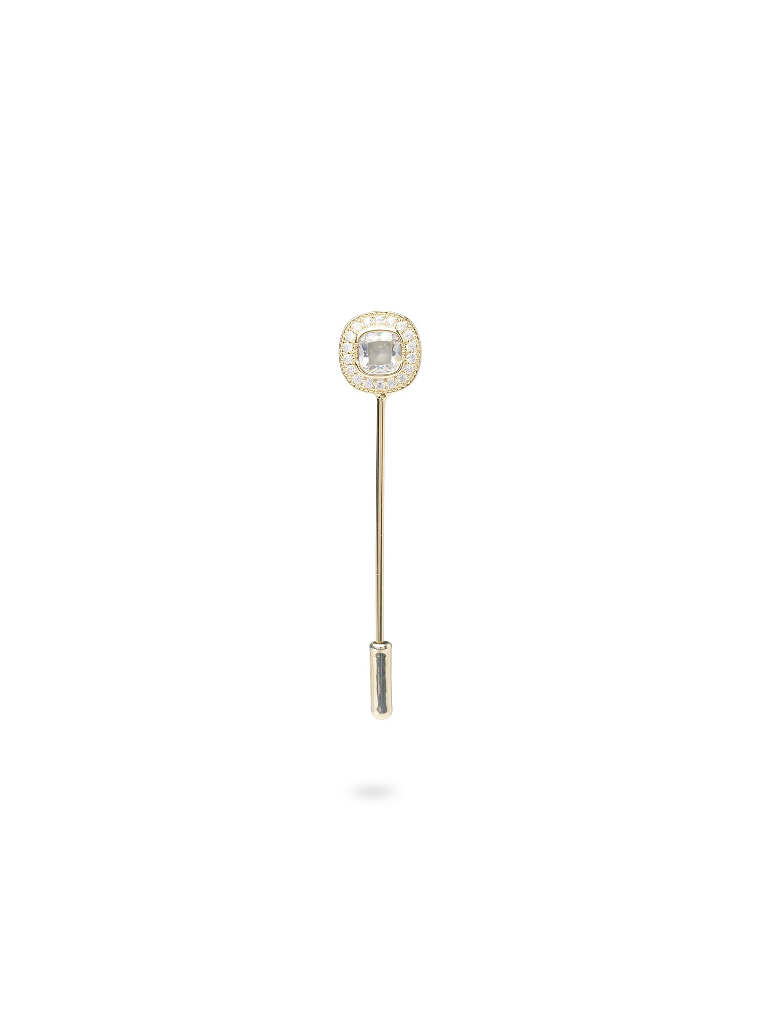 Nura Scarf Pin in White and Gold