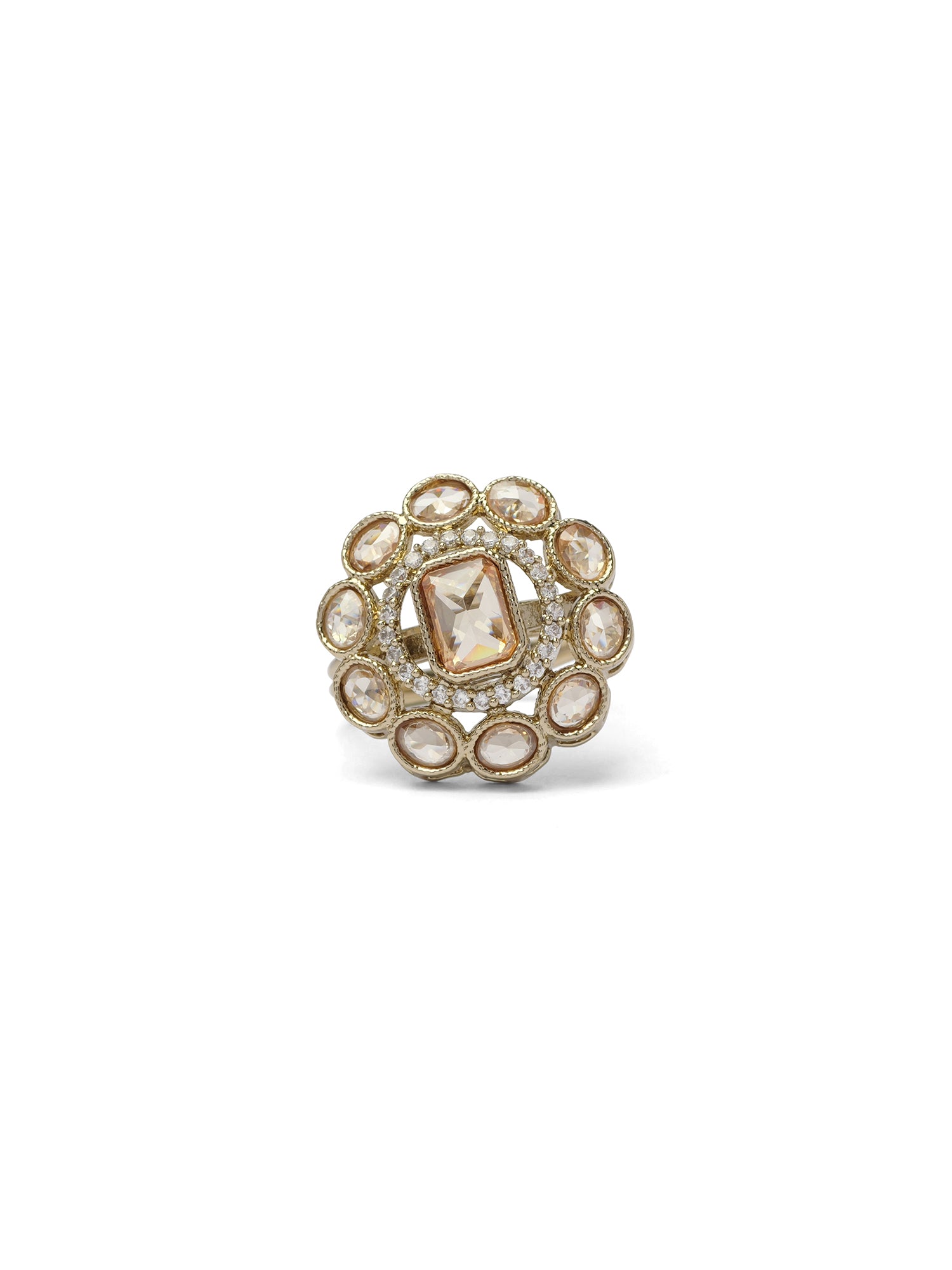 Nyla Ring in Champagne and Antique Gold