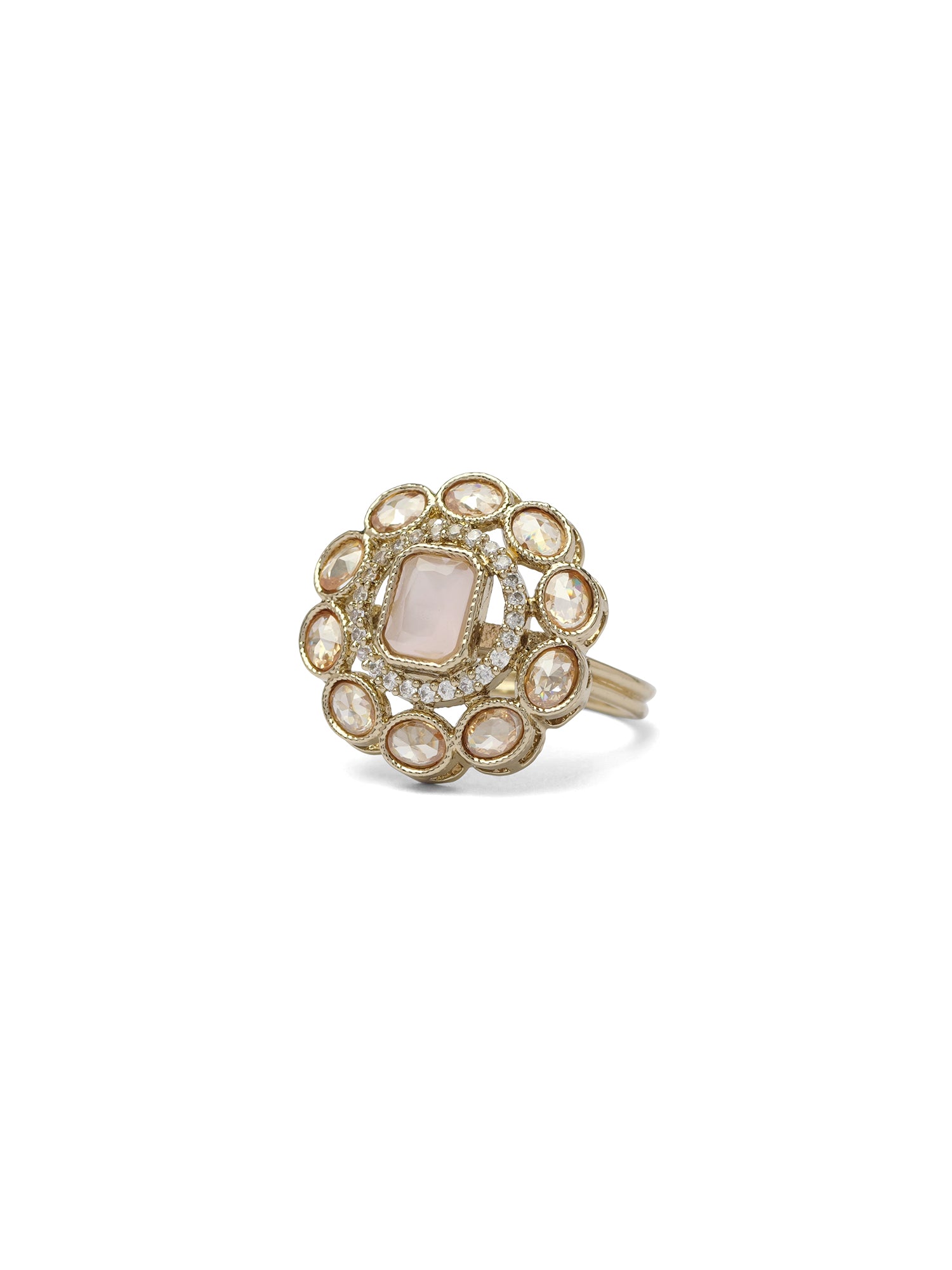 Nyla Ring in Light Pink and Antique Gold