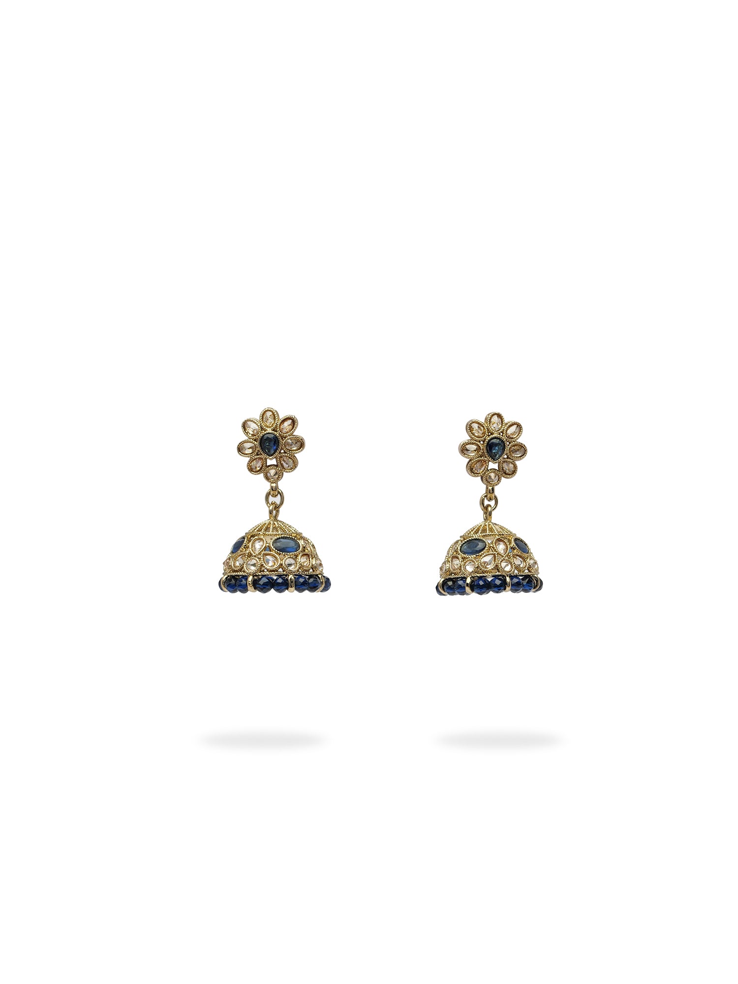 Nyra Jhumka Earrings in Blue
