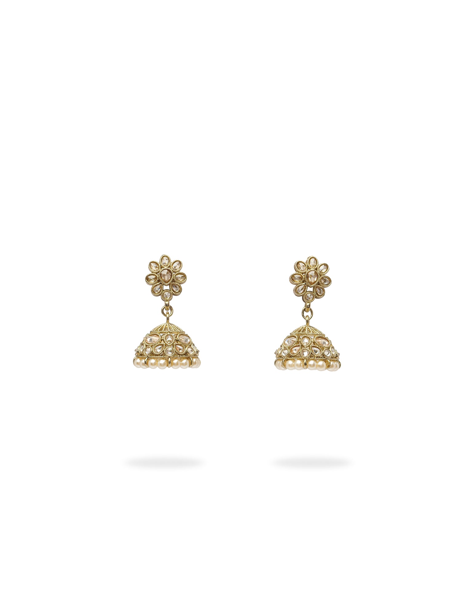 Nyra Jhumka Earrings in Champagne