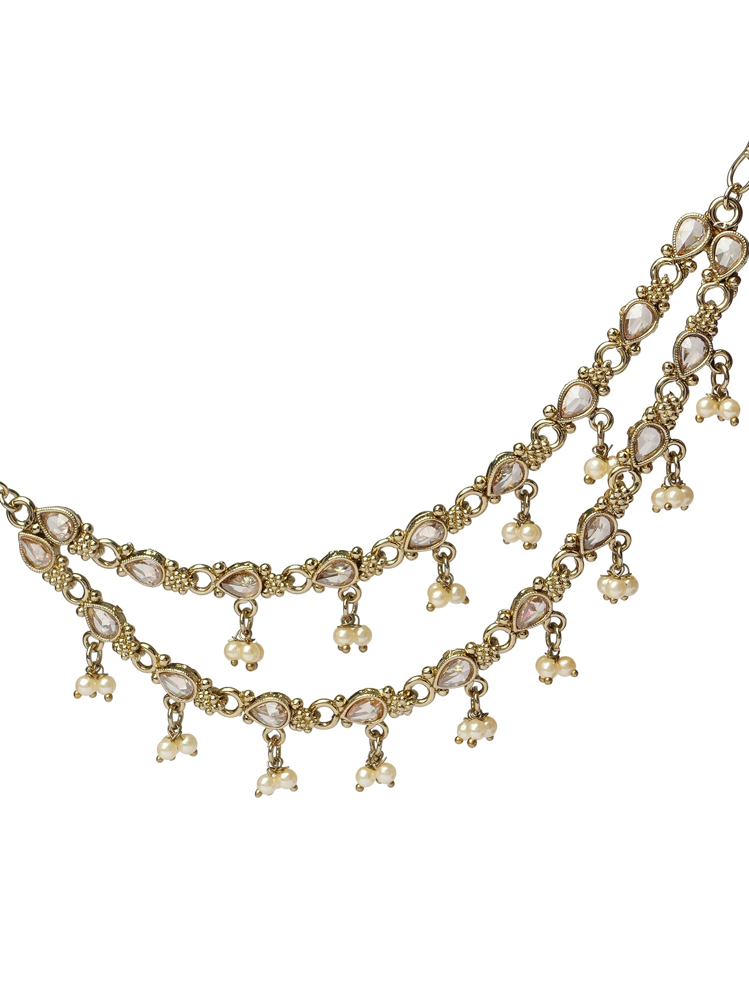 Nysha Ear Chains in Champagne and Antique Gold