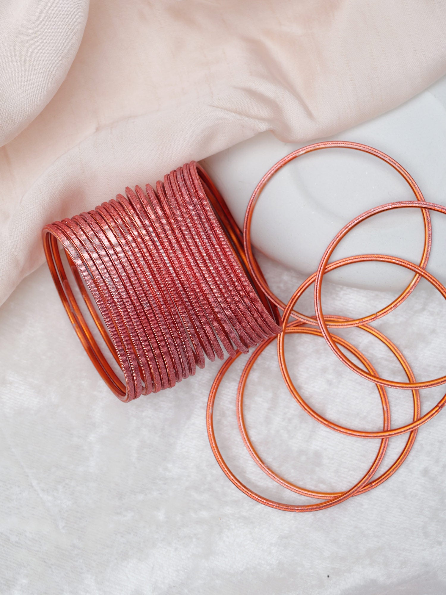 Orange Shimmer Bangles