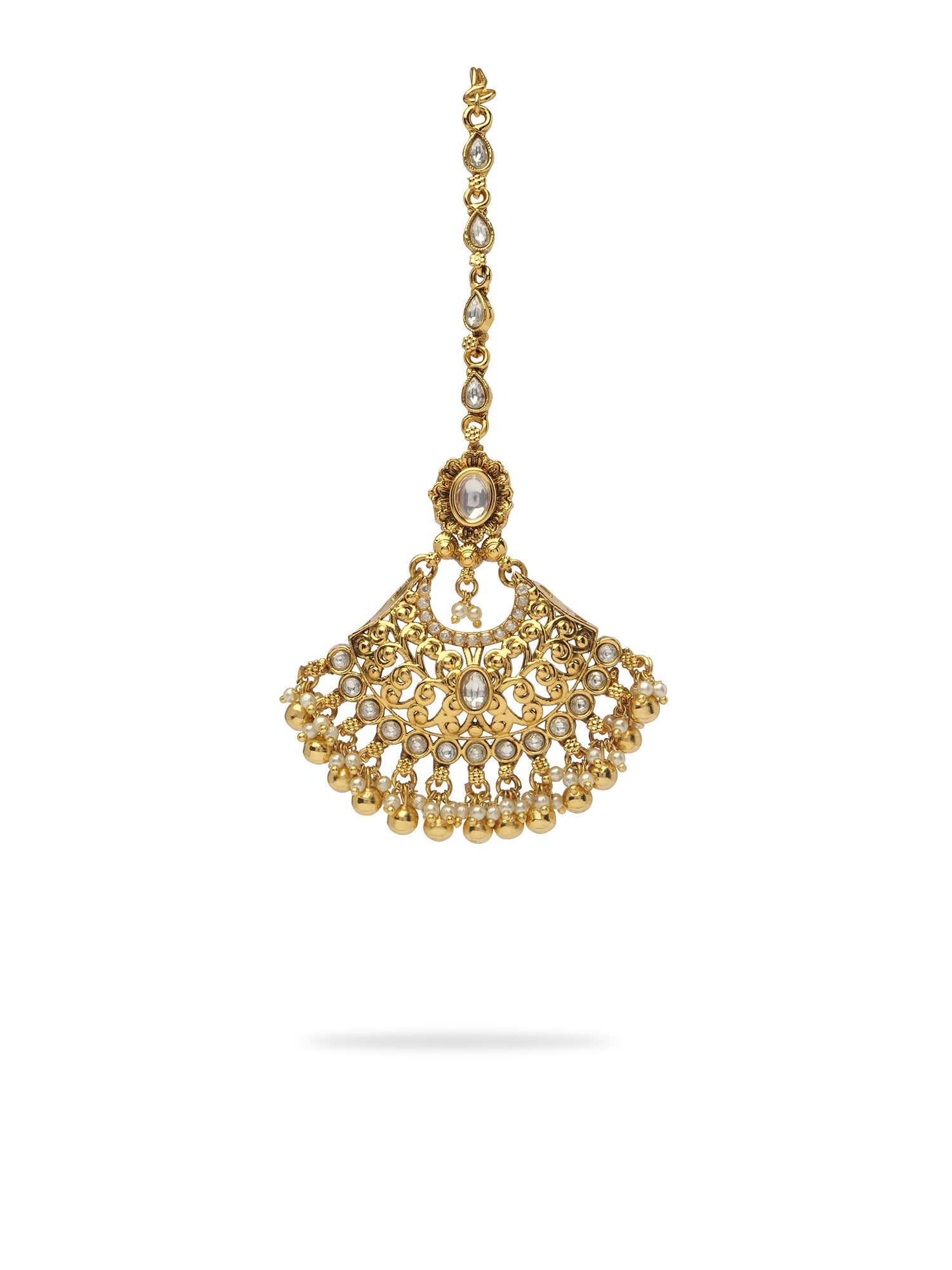 Padmina Kundan Tikka in White and Pearl