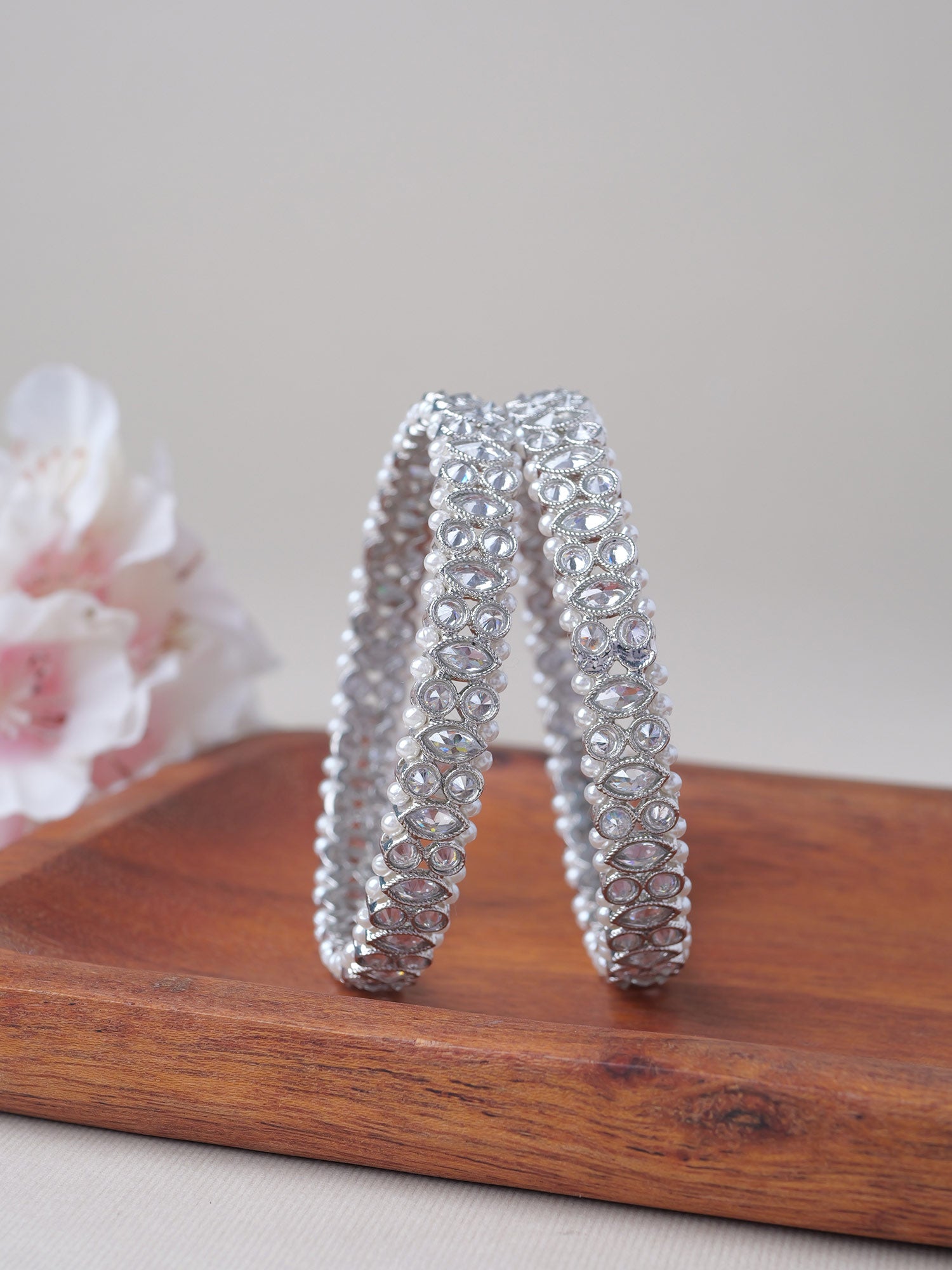 Panna Pearl Kadas in Rhodium