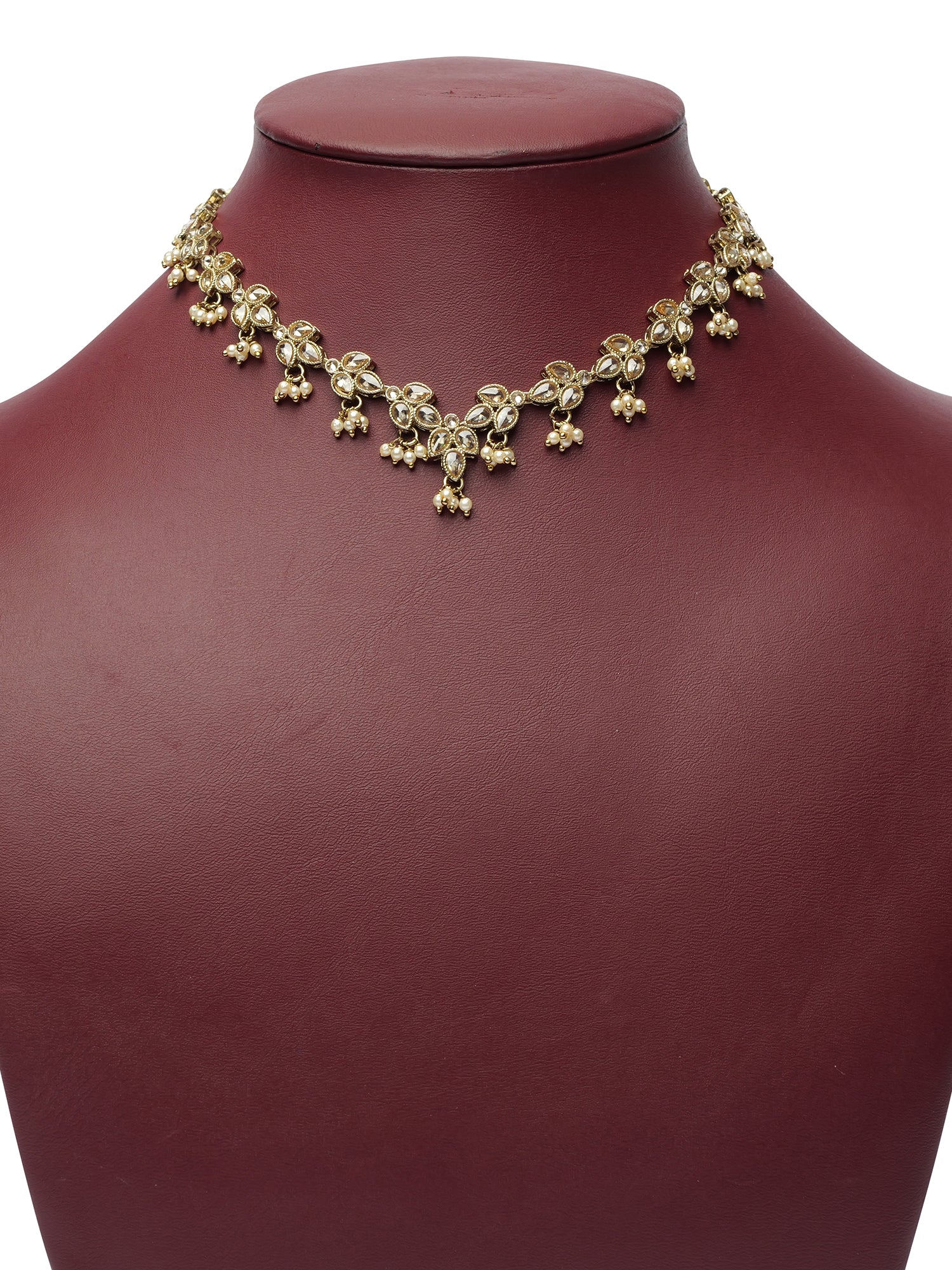 Pari Necklace Set in Pearl and Champagne