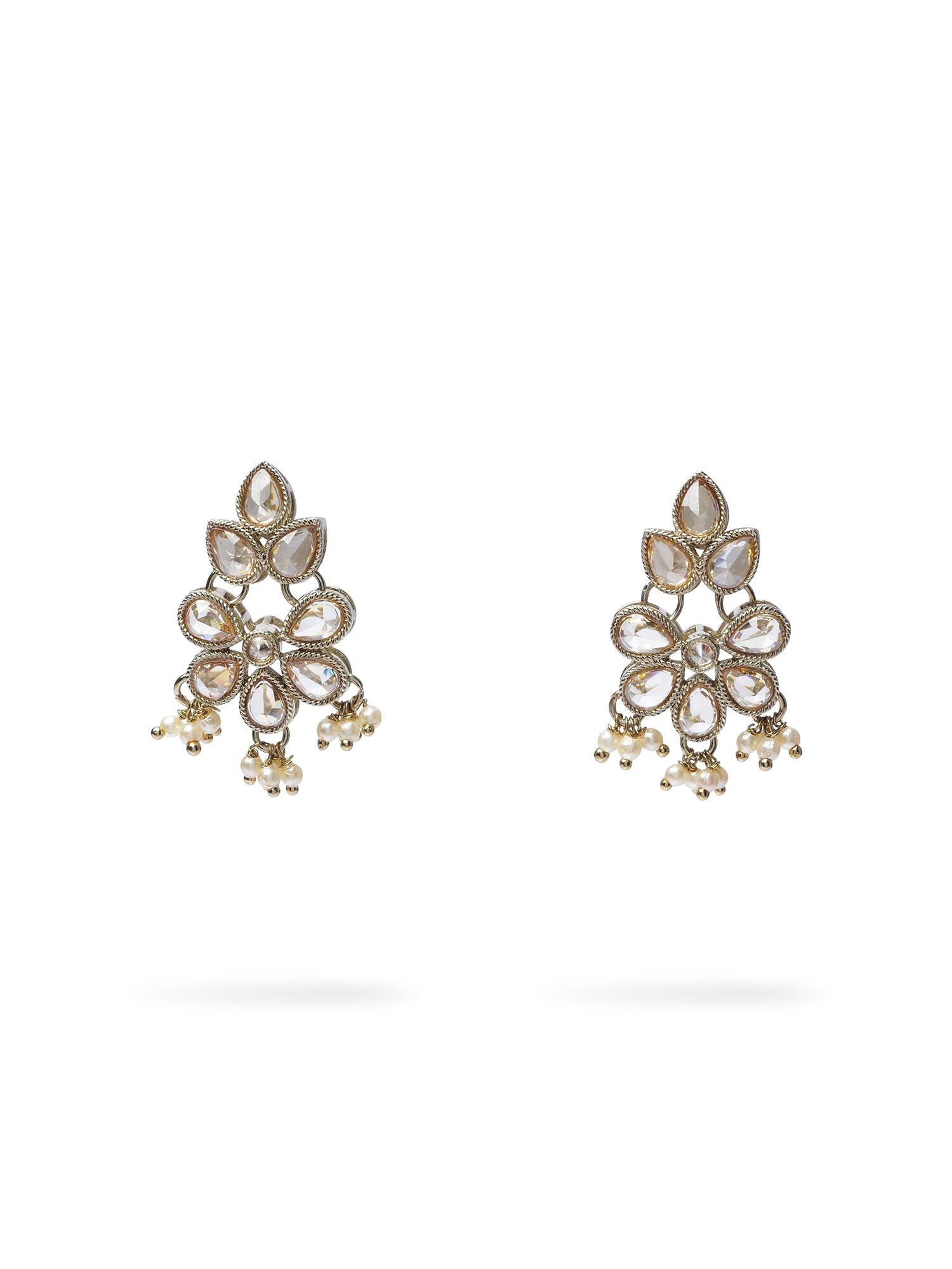 Pari Necklace Set in Pearl and Champagne