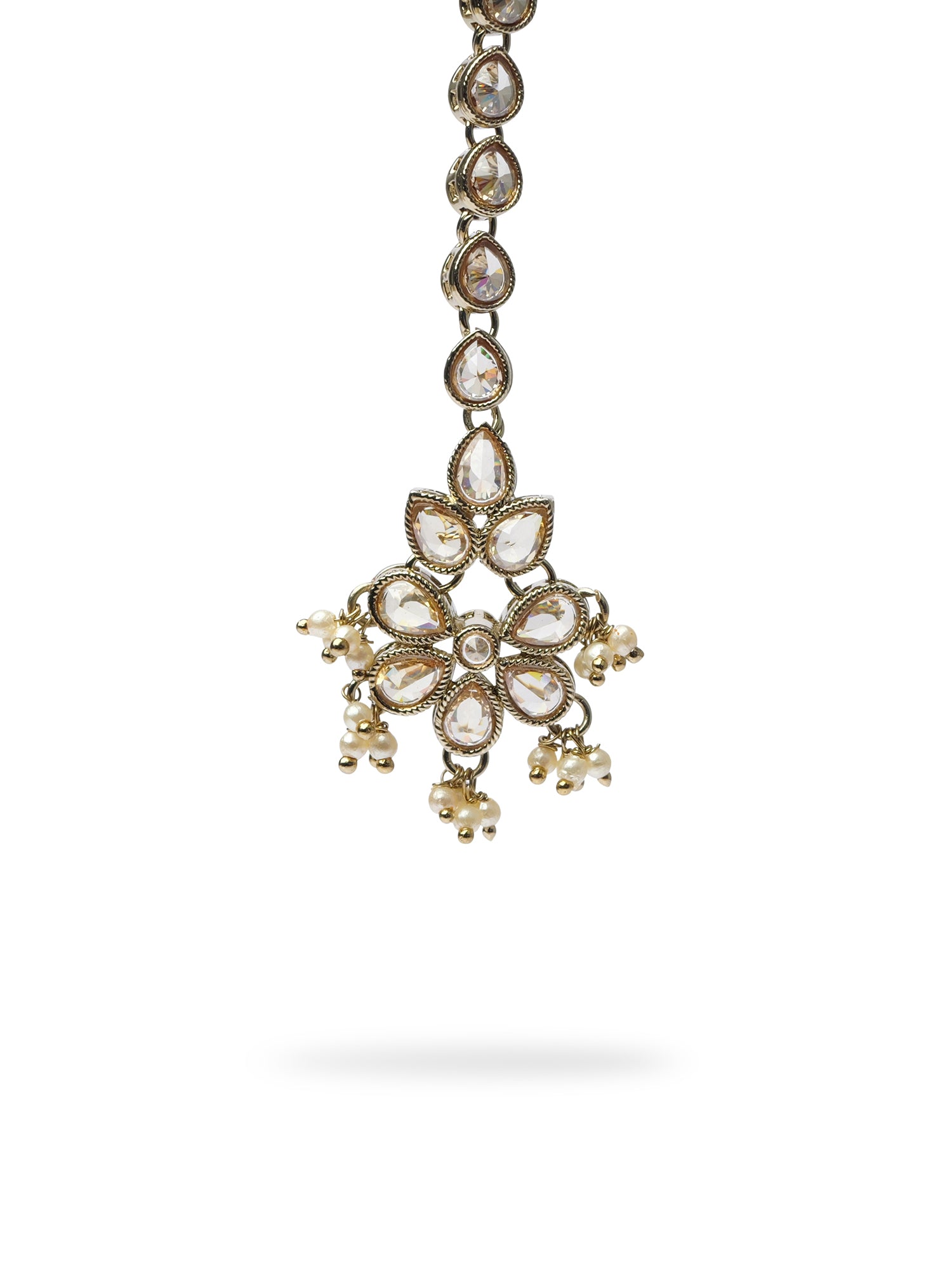 Pari Necklace Set in Pearl and Champagne