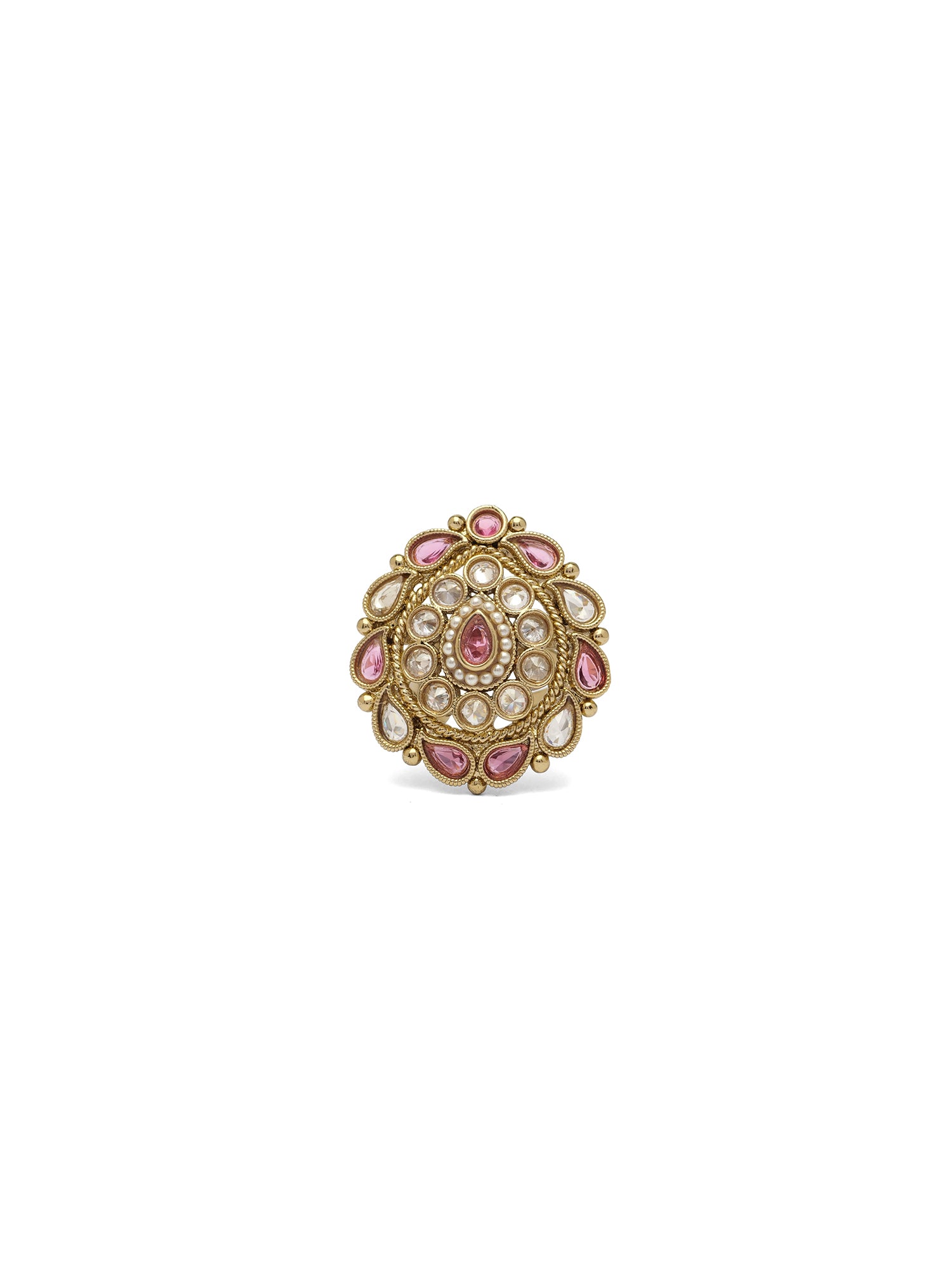 Parisha Ring in Hot Pink and Antique Gold