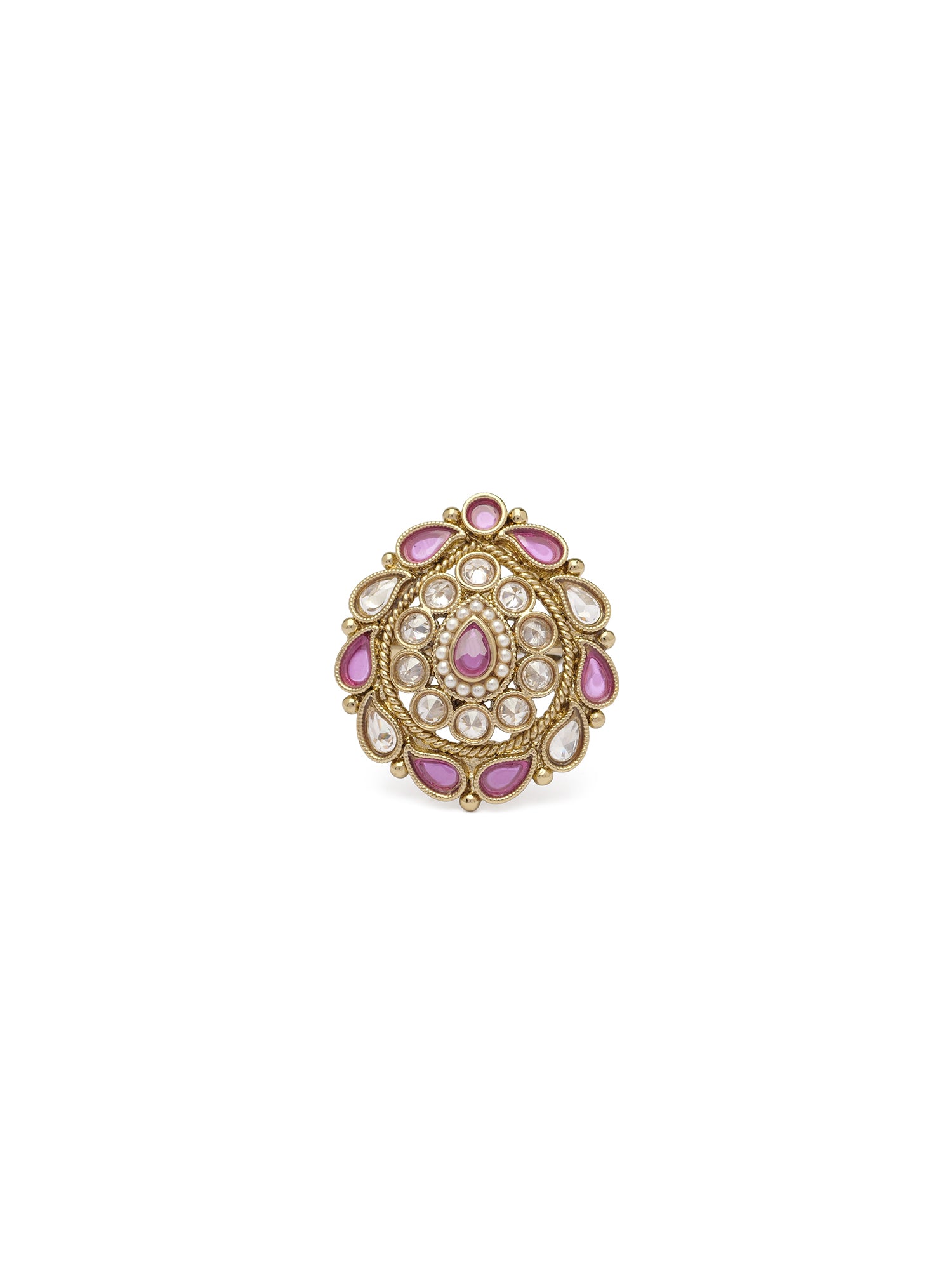 Parisha Ring in Ruby and Antique Gold
