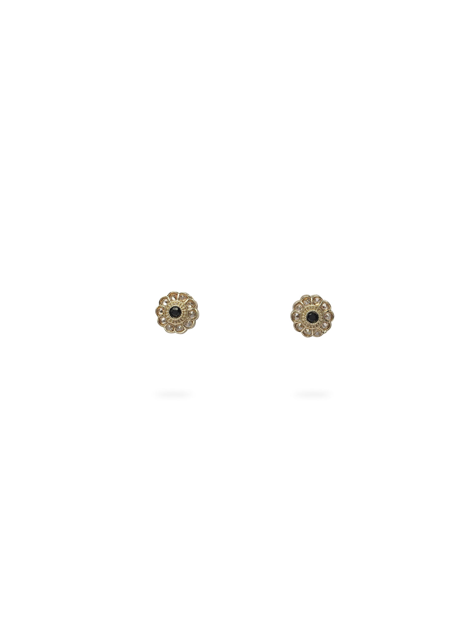 Phool Ear Studs in Black