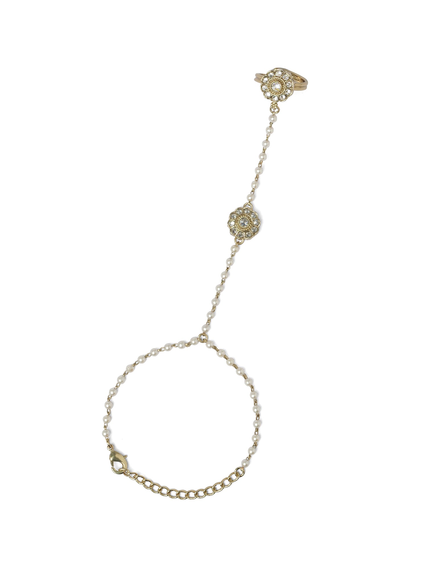 Phool Hand Chain in White