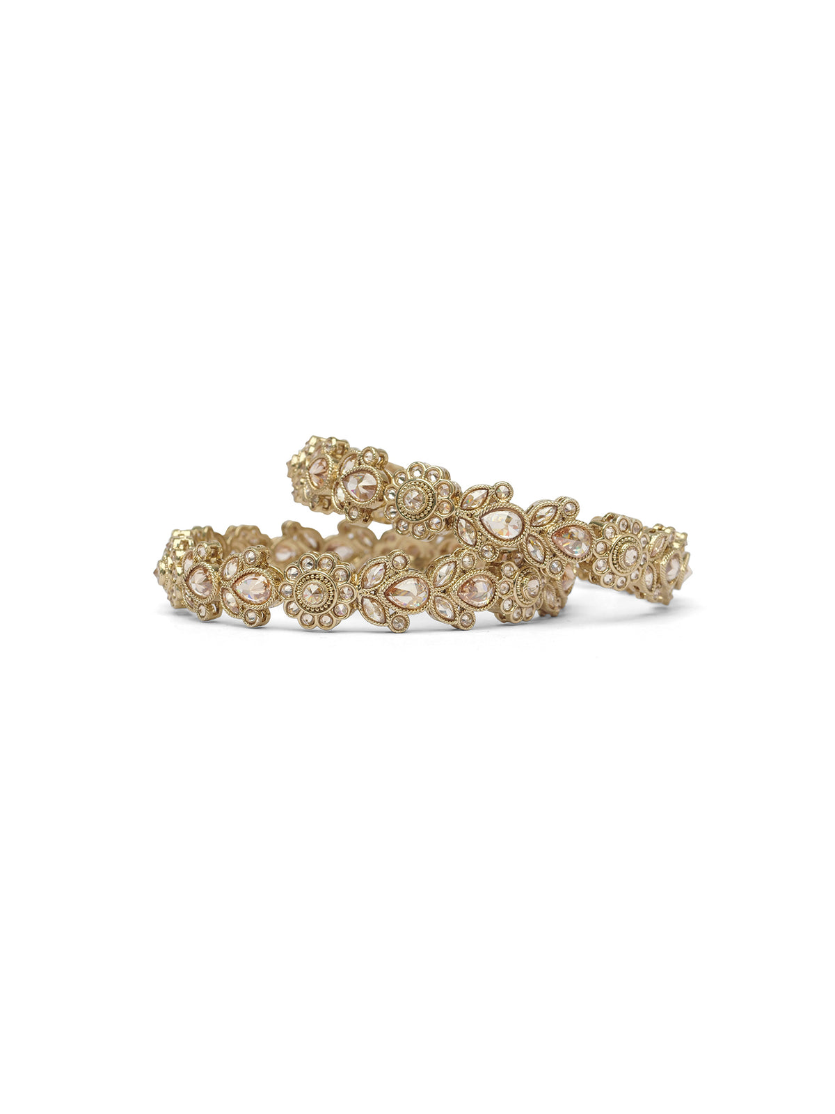 Phool Kada Bangles in Champagne