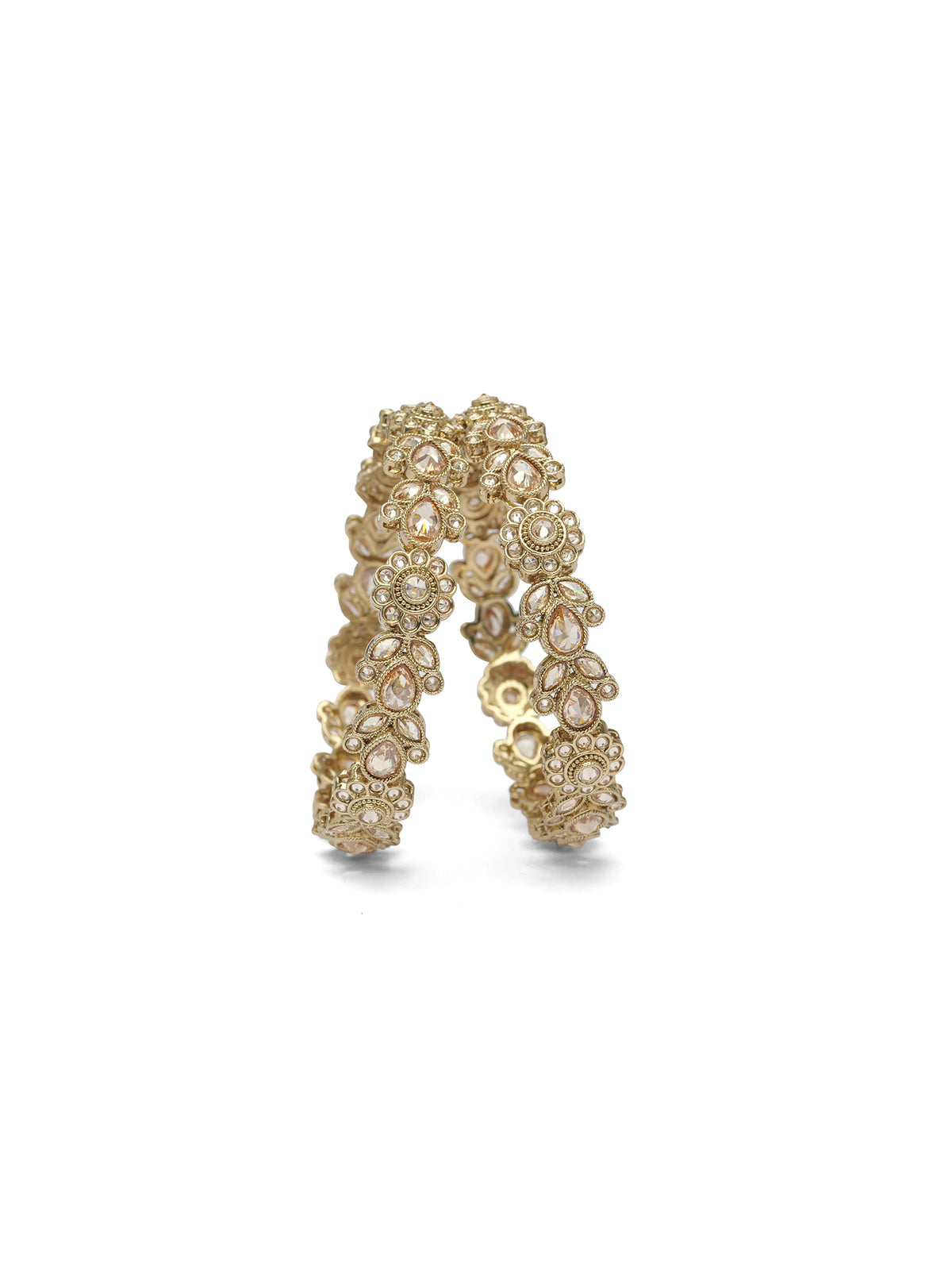 Phool Kada Bangles in Champagne