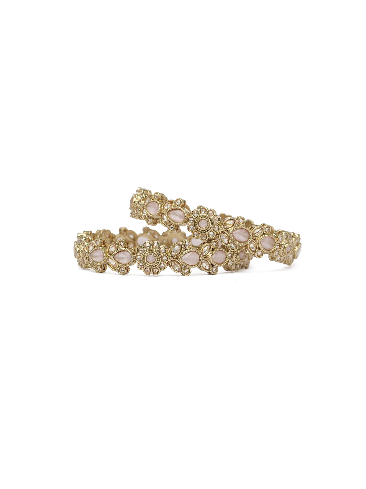 Phool Kada Bangles in Light Pink
