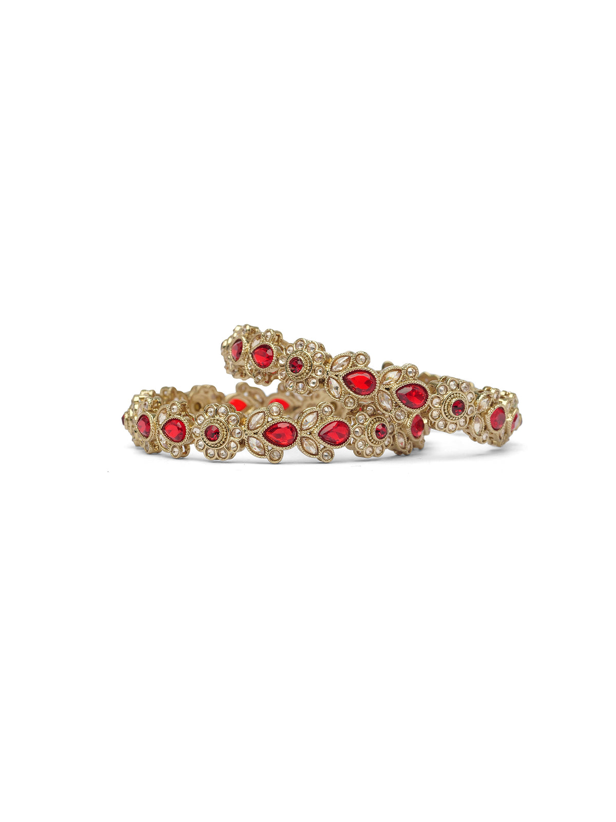 Phool Kada Bangles in Maroon