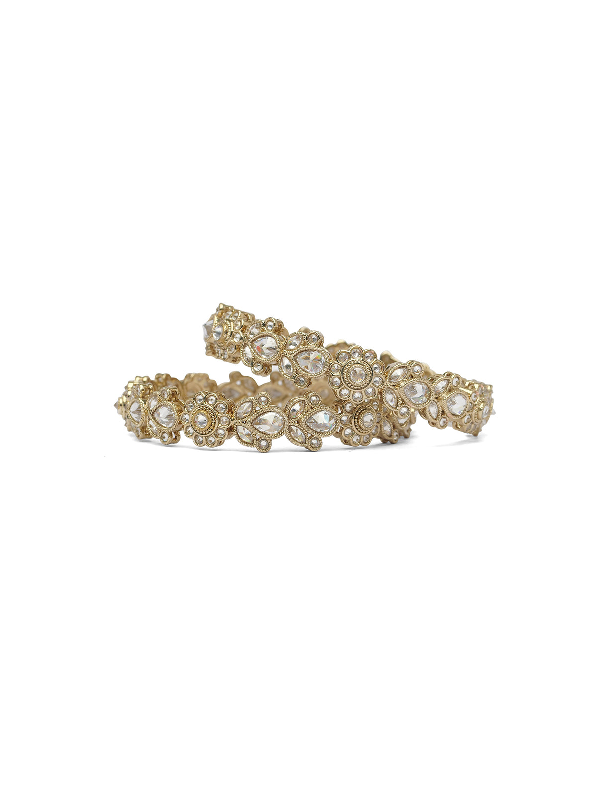 Phool Kada Bangles in White
