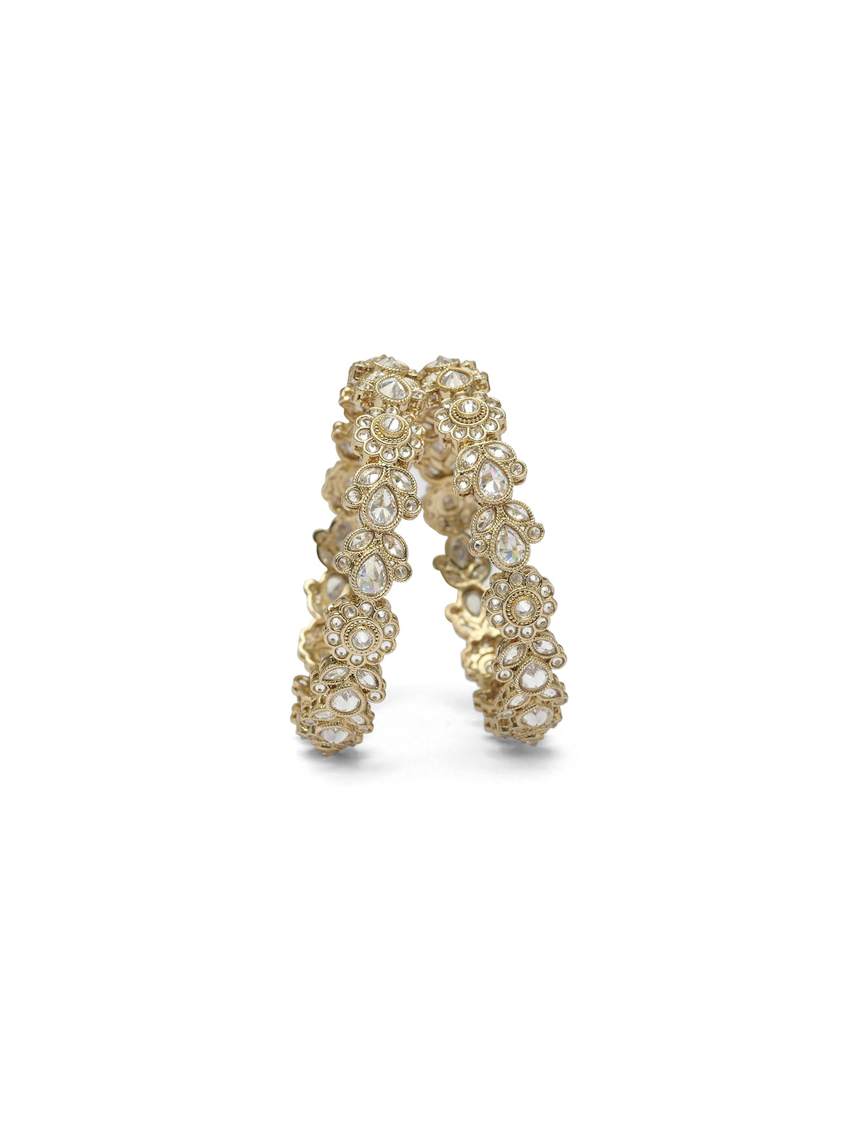 Phool Kada Bangles in White