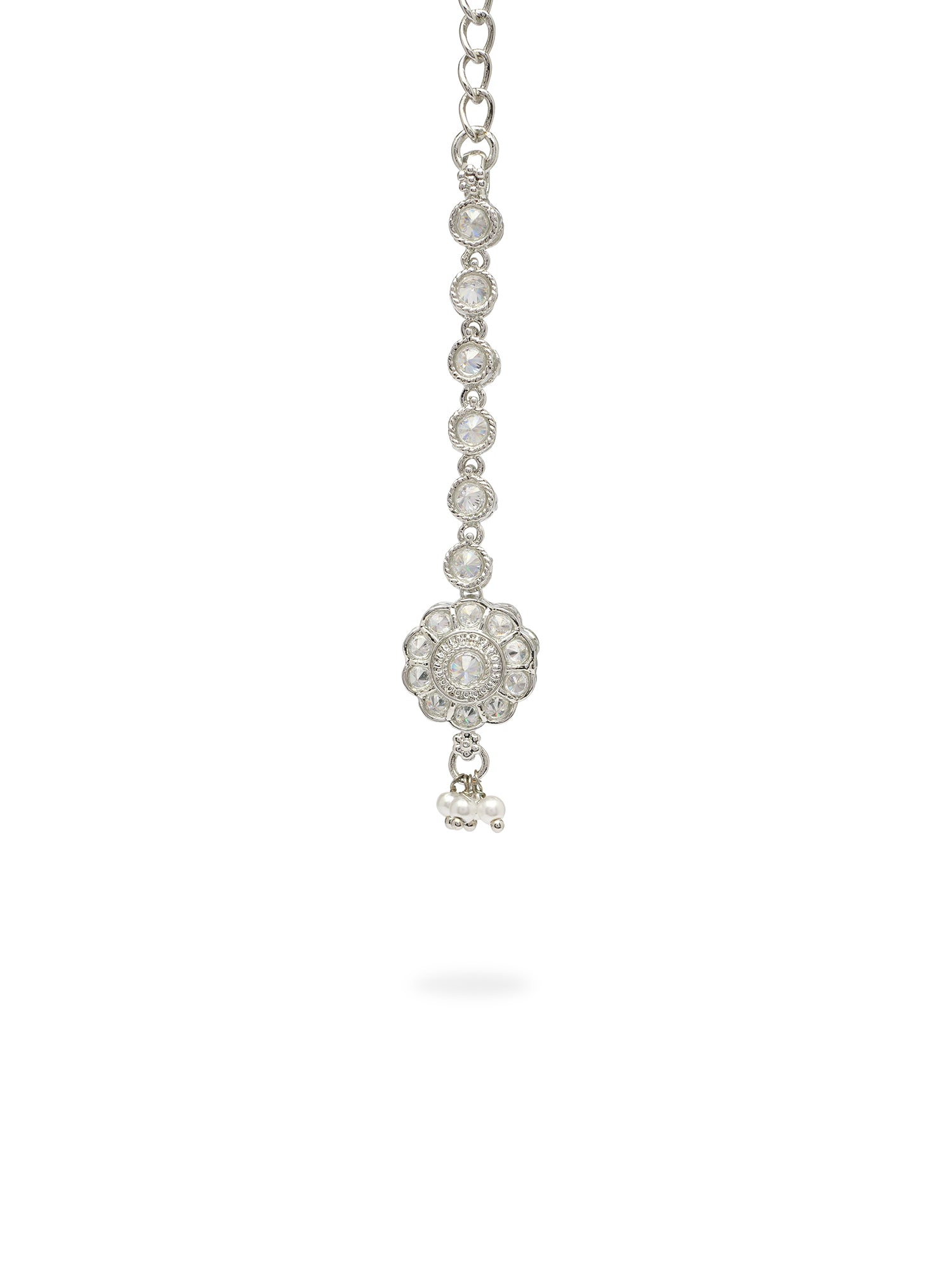 Phool Maang Tikka in Rhodium