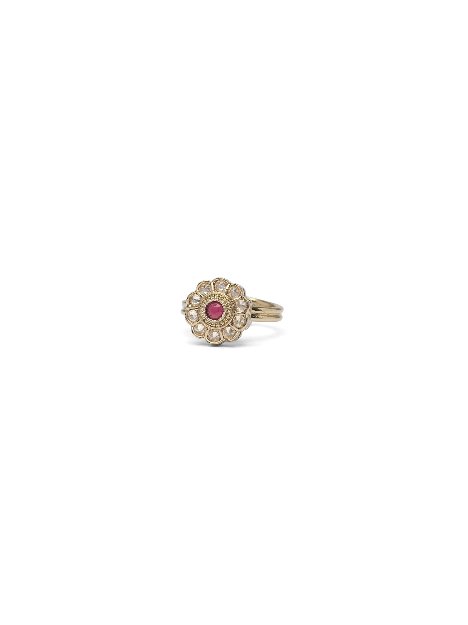 Phool Ring in Ruby and Antique Gold