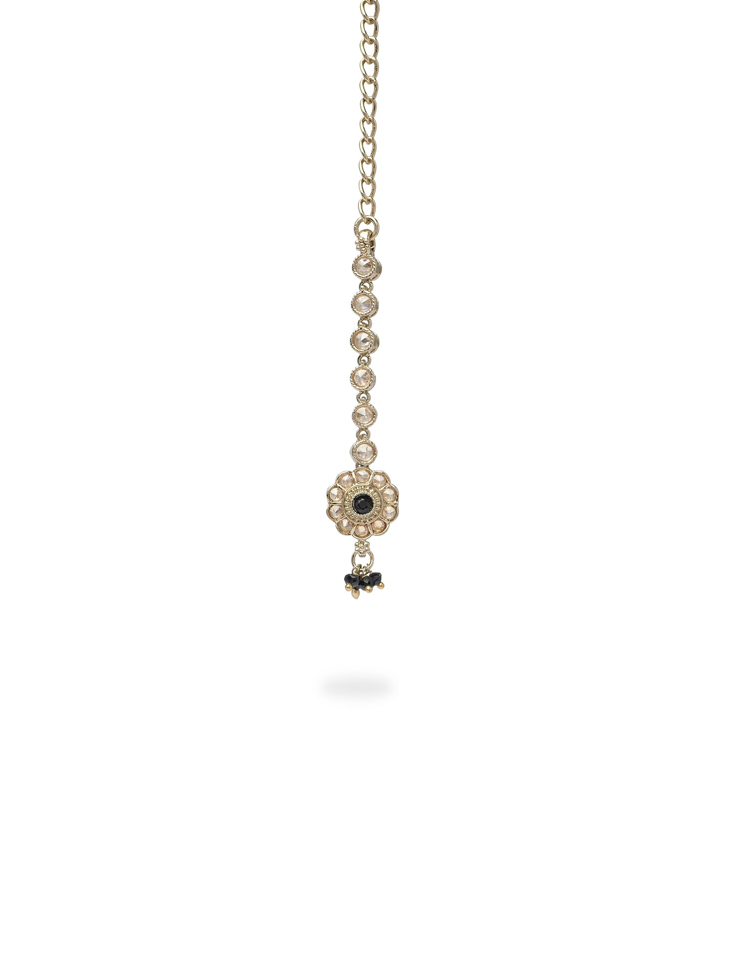 Phool Simple Necklace Set in Black