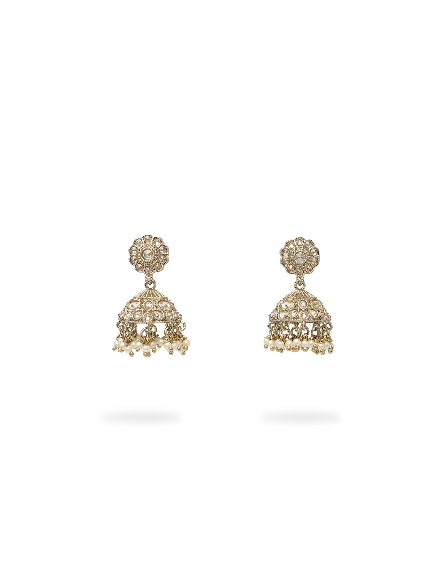Phool Simple Necklace Set in Champagne