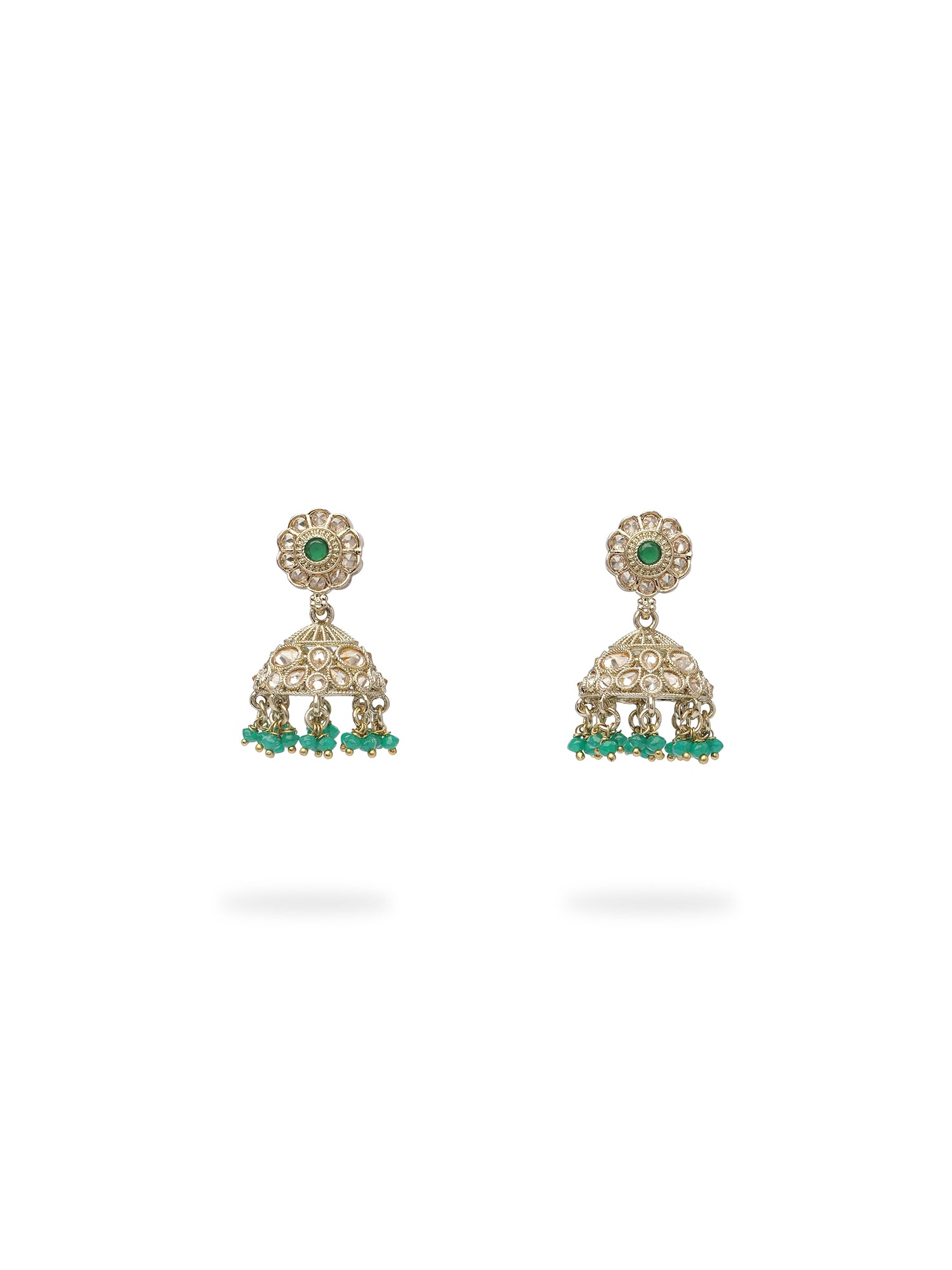 Phool Simple Necklace Set in Green
