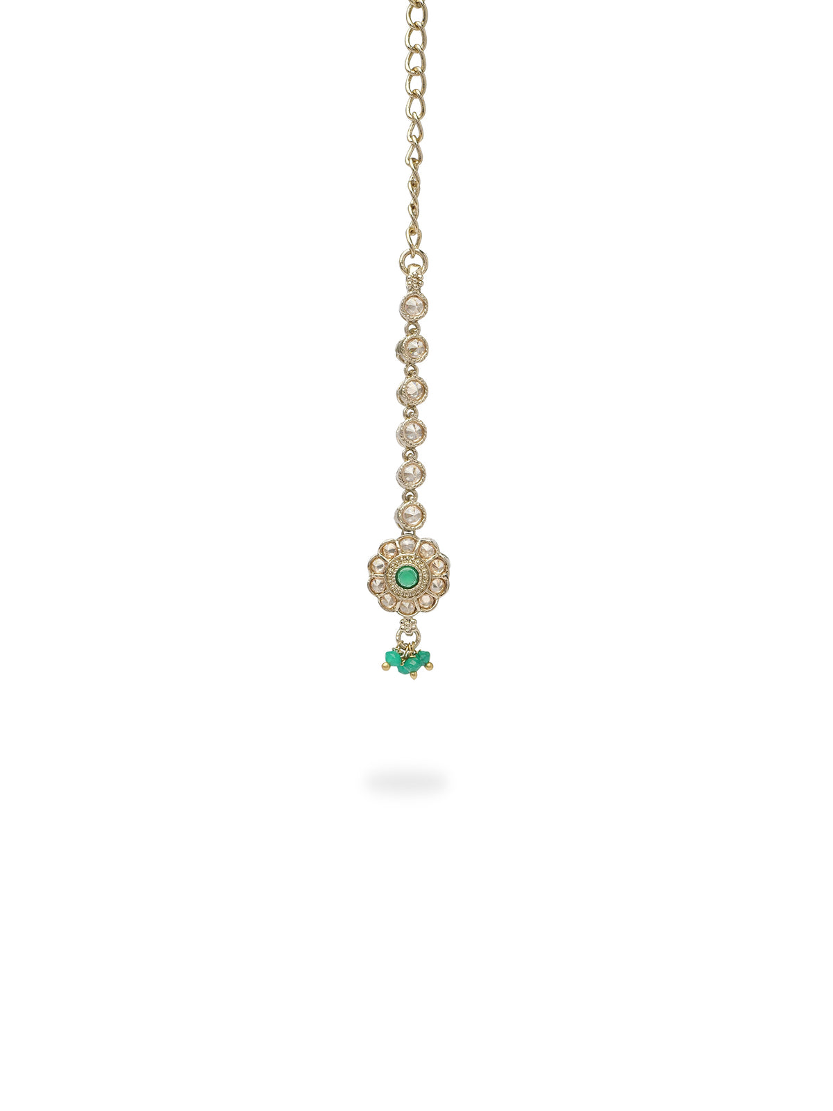 Phool Simple Necklace Set in Green