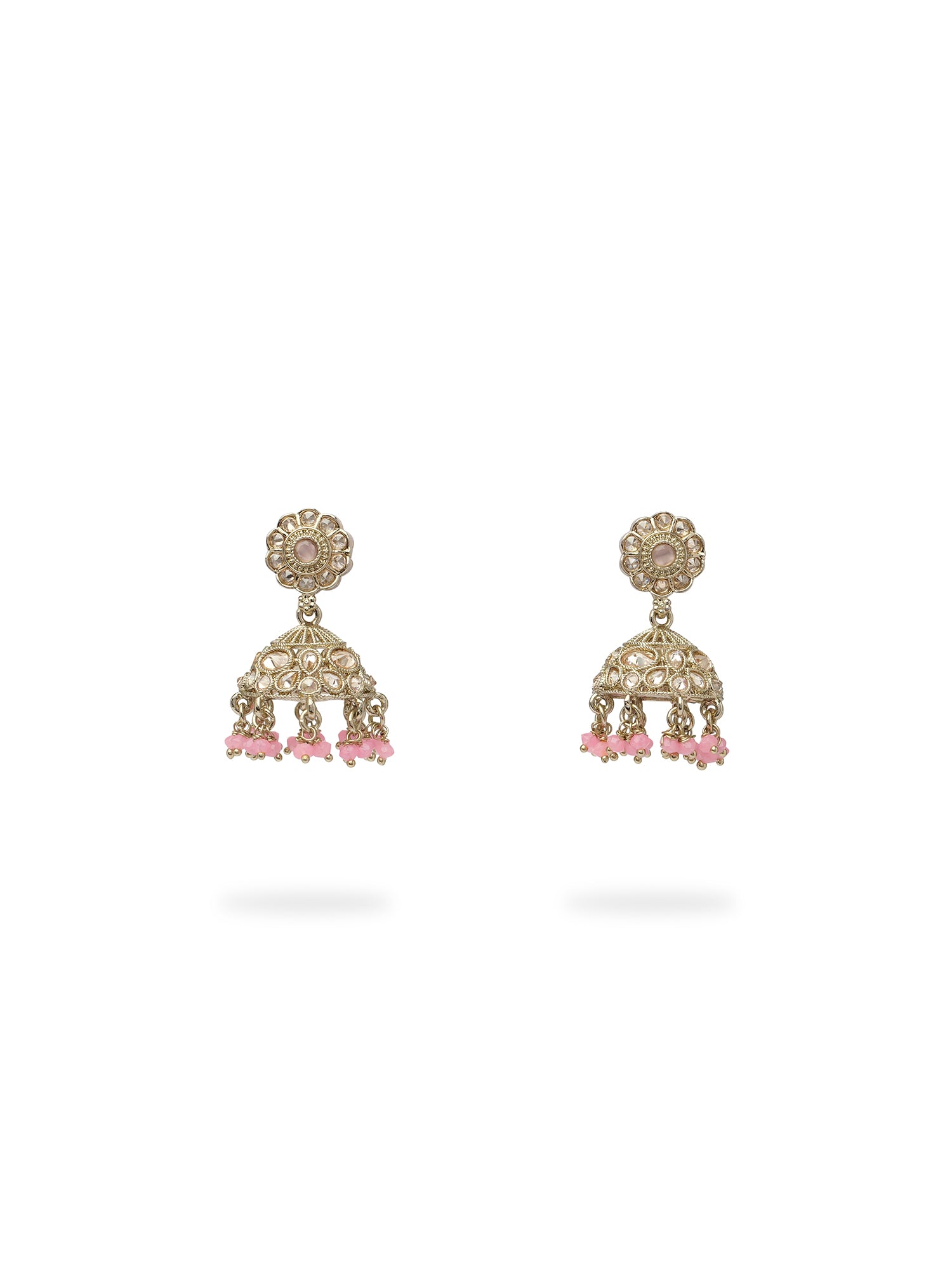 Phool Simple Necklace Set in Light Pink