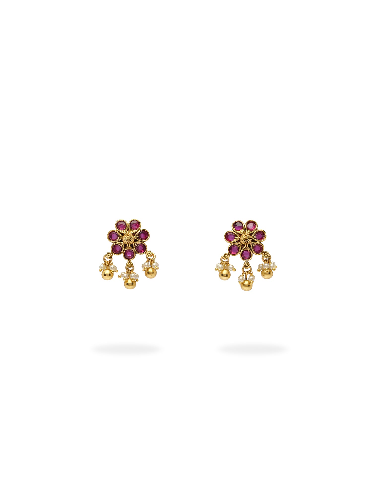 Piya Small Earrings in Ruby