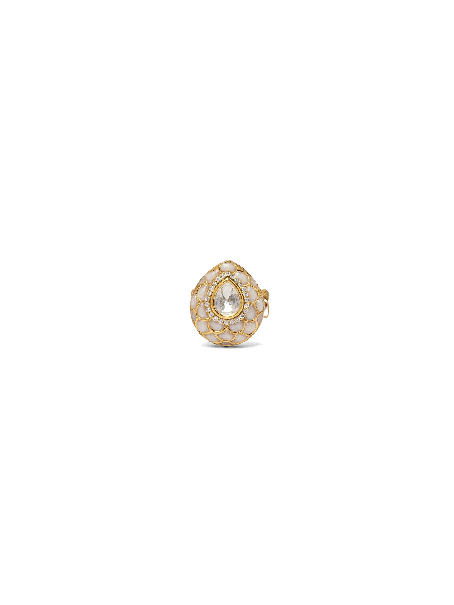 Pranvi Kundan Ring in White