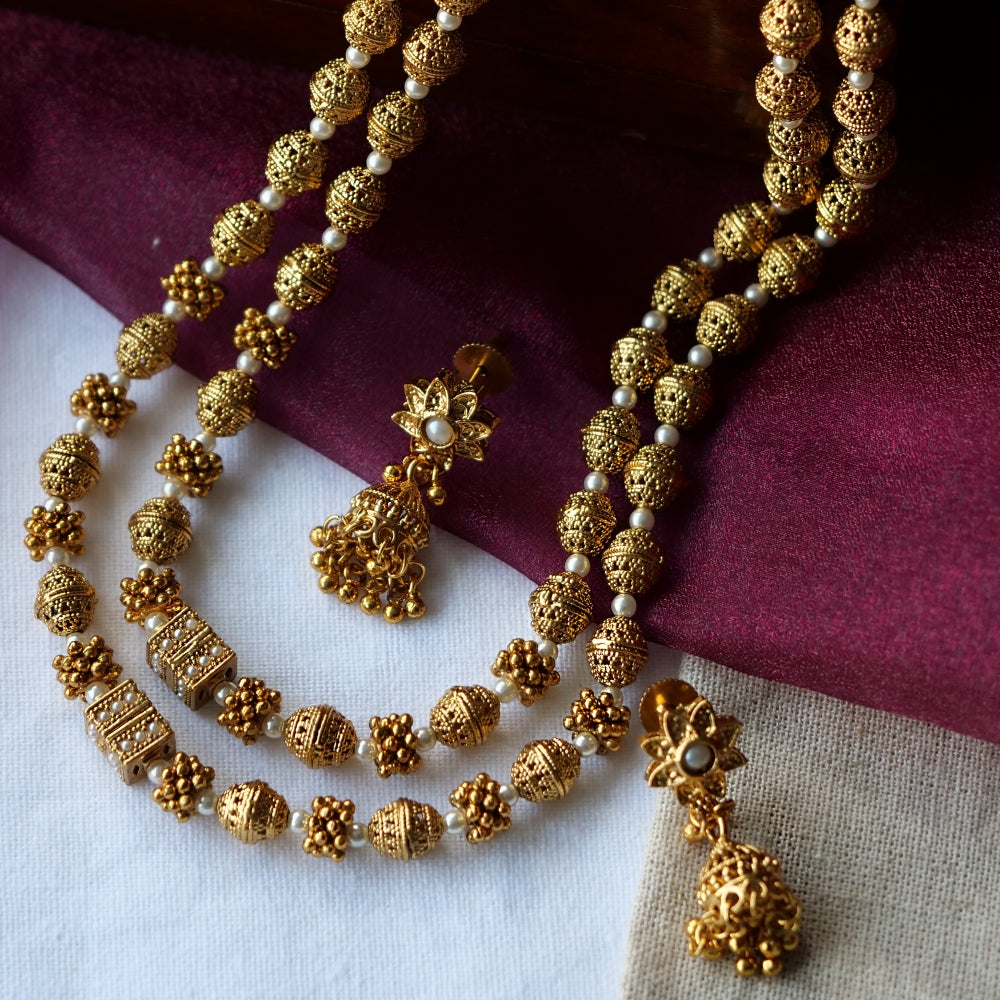 Reeva Layered Chain Set in Pearl