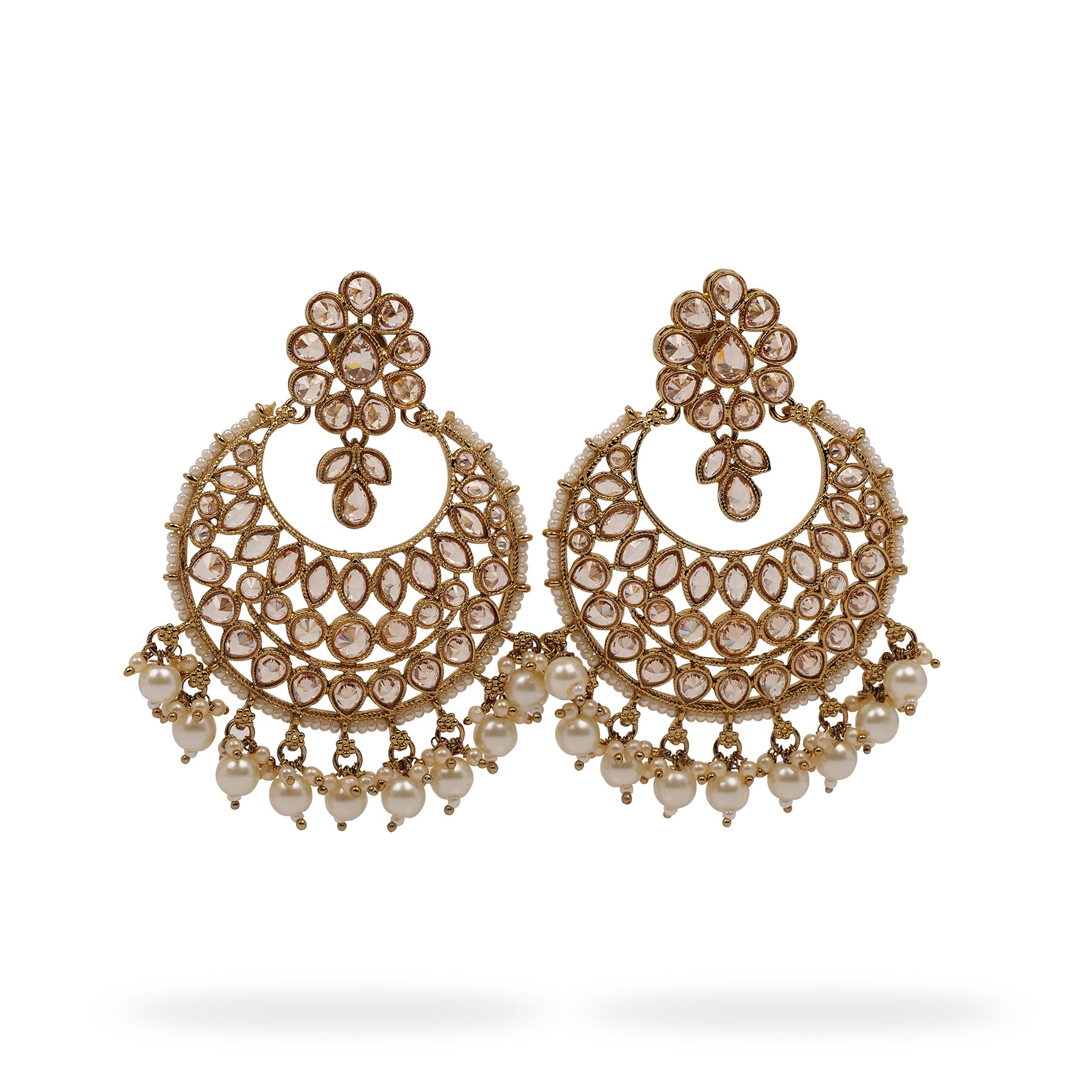 Nara Chaandbali Earrings in Pearl