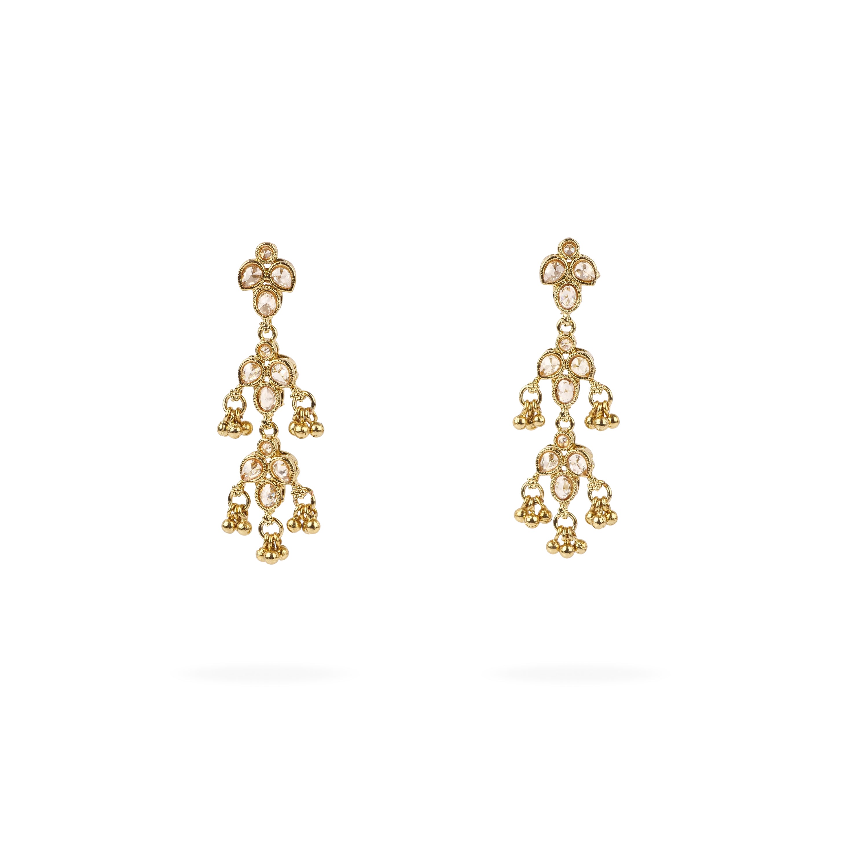 Mila Drop Earrings in Champagne