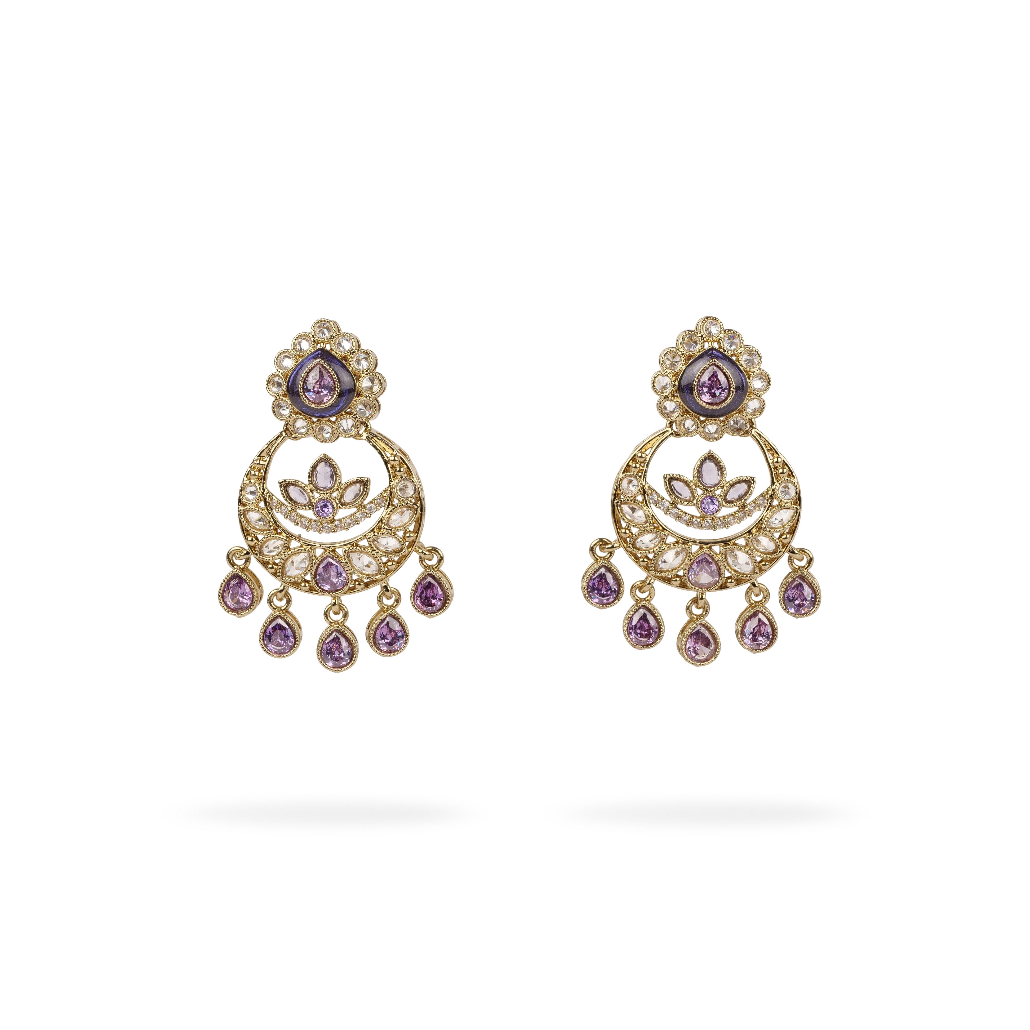 Fariha Small Earrings in Purple