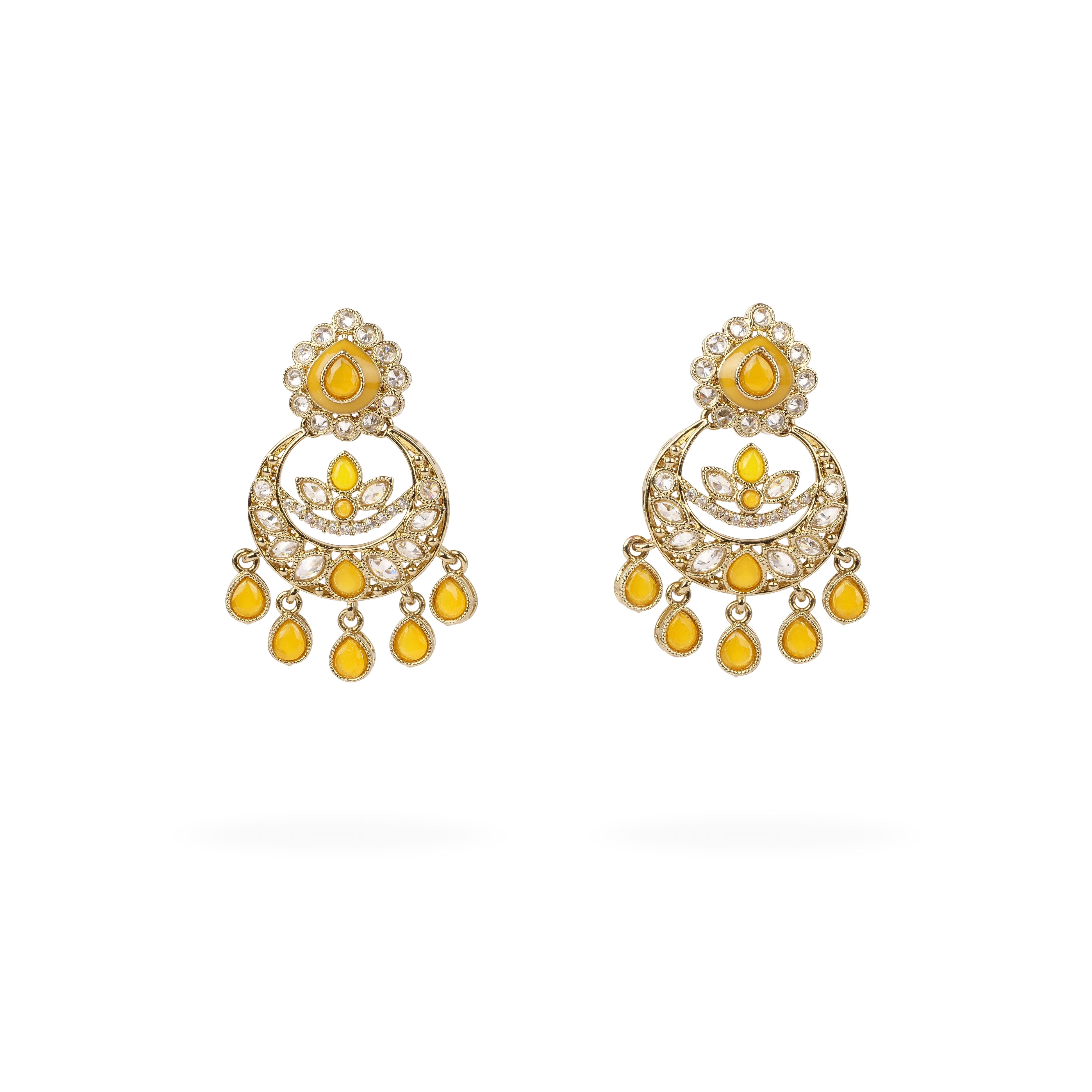 Fariha Small Earrings in Yellow