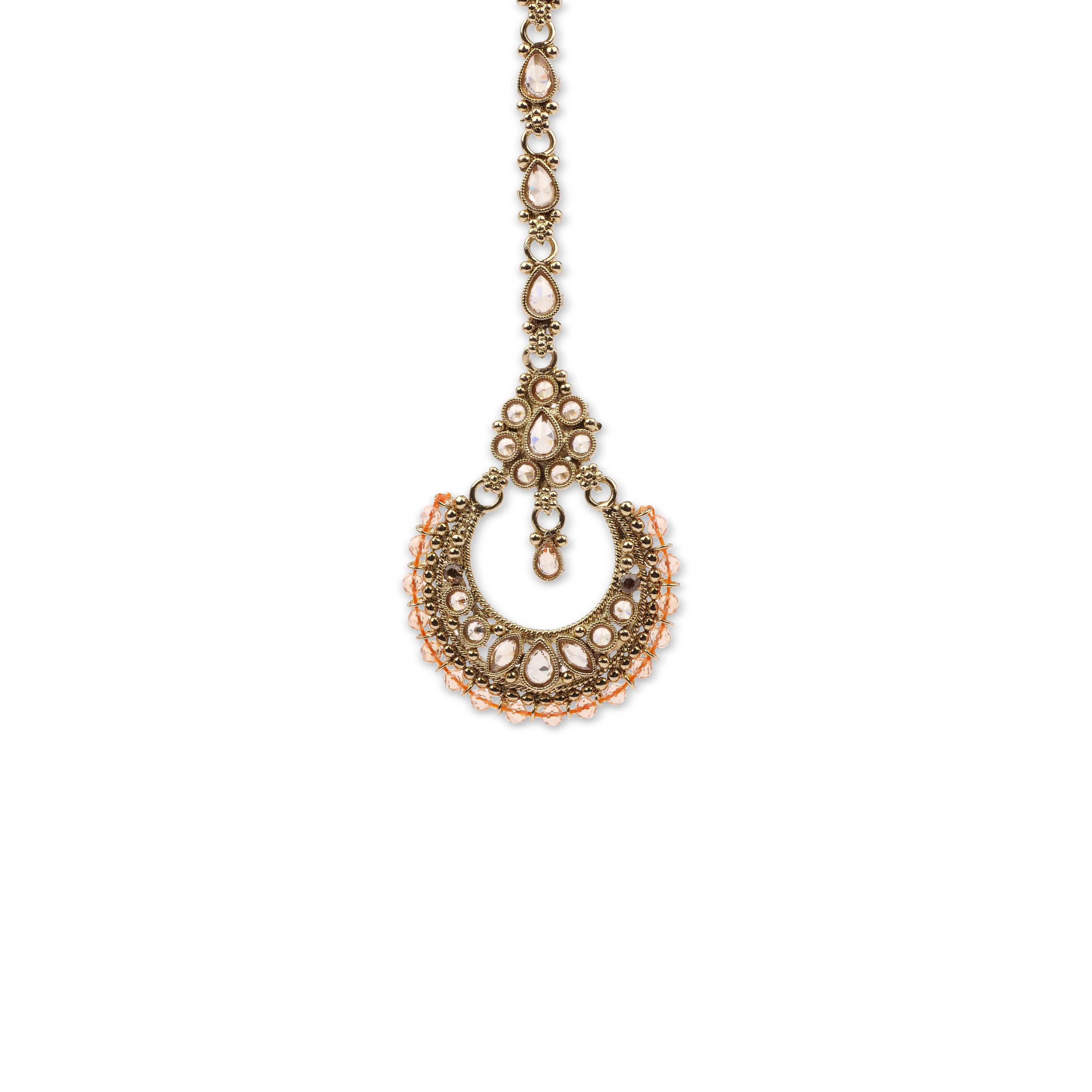 Ishara Necklace Set in Peach