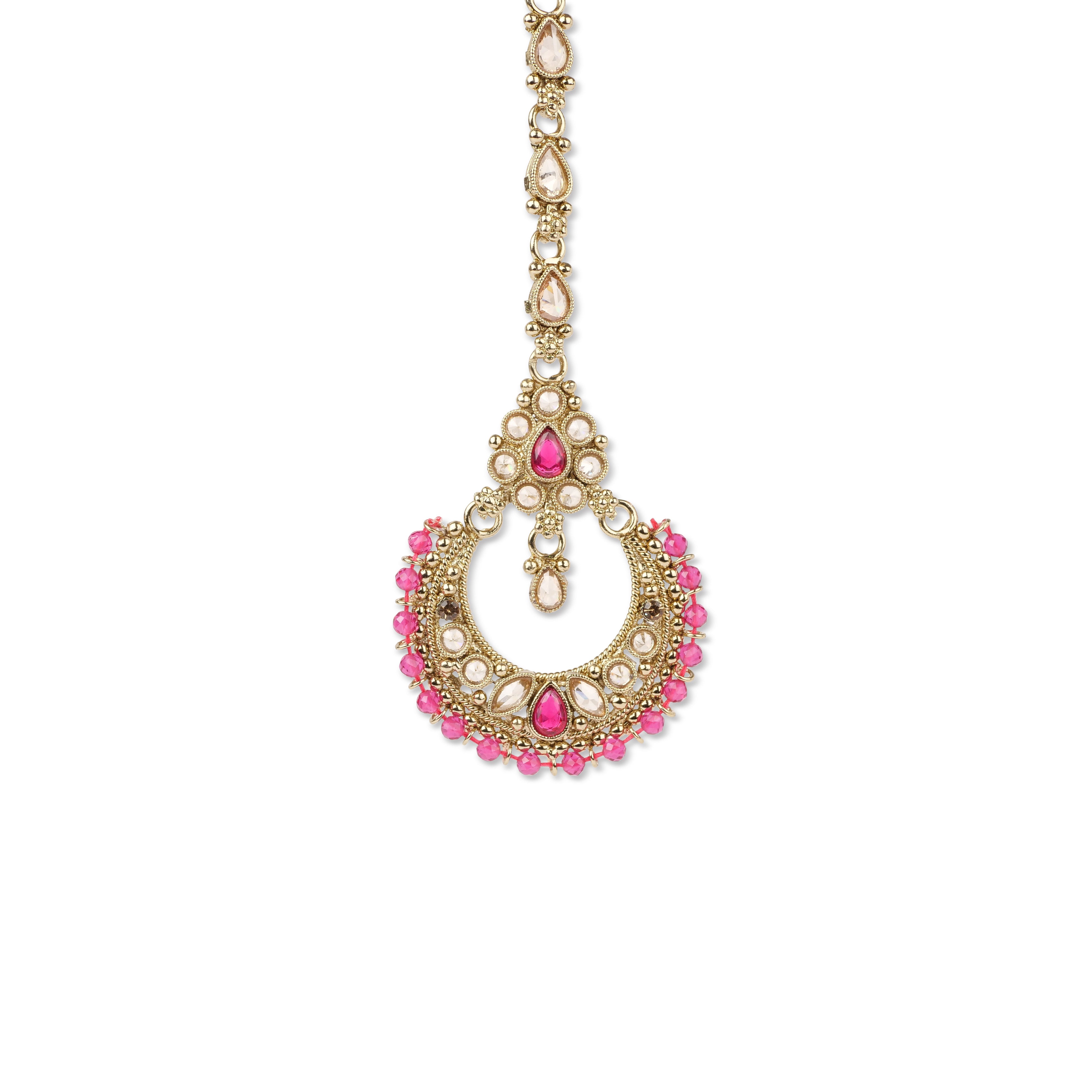 Ishara Necklace Set in Hot Pink